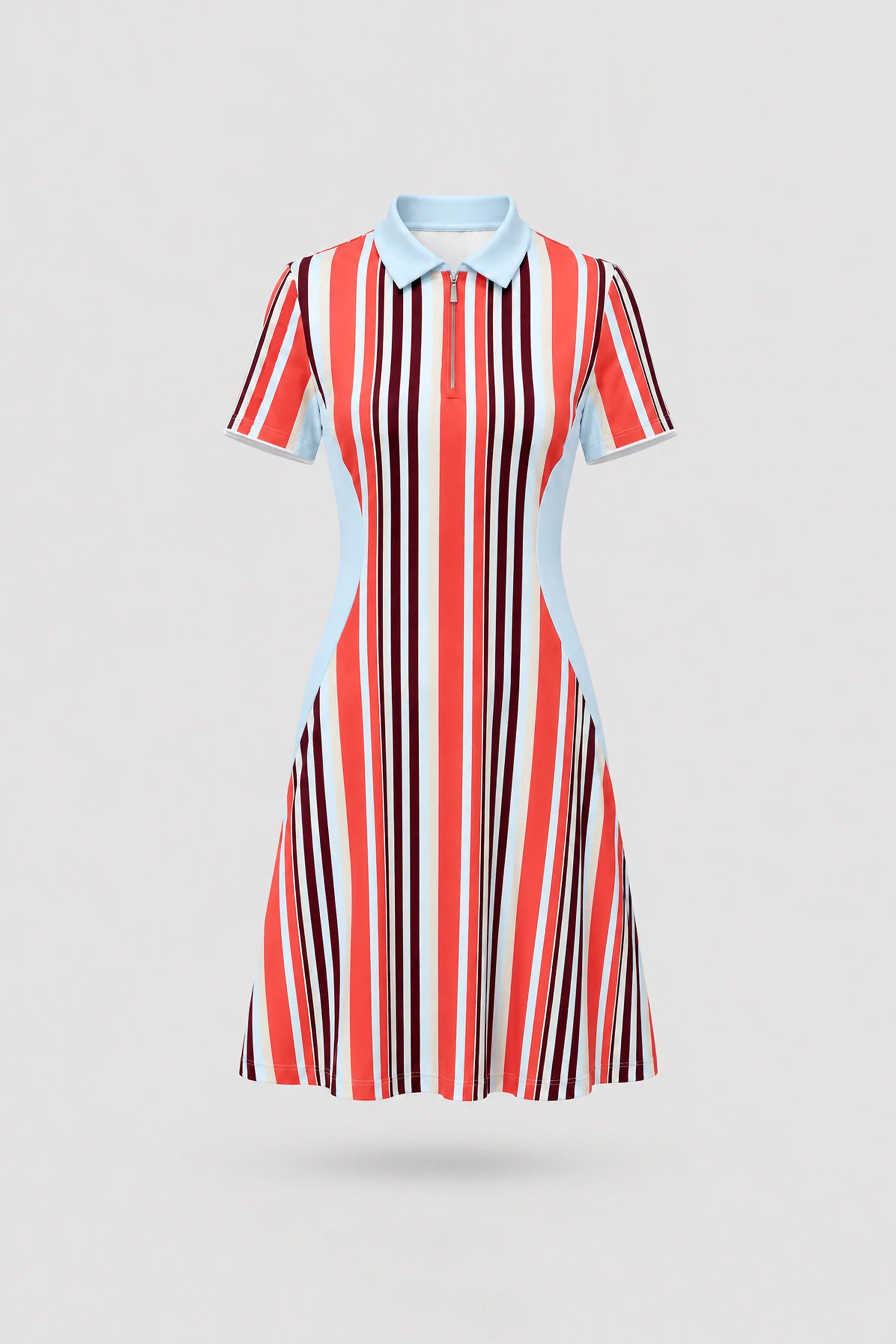Women's Striped Polo Golf Dress - Resort Stripe
