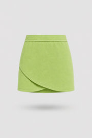 The Sculpt Wrap Golf Skort - Lime