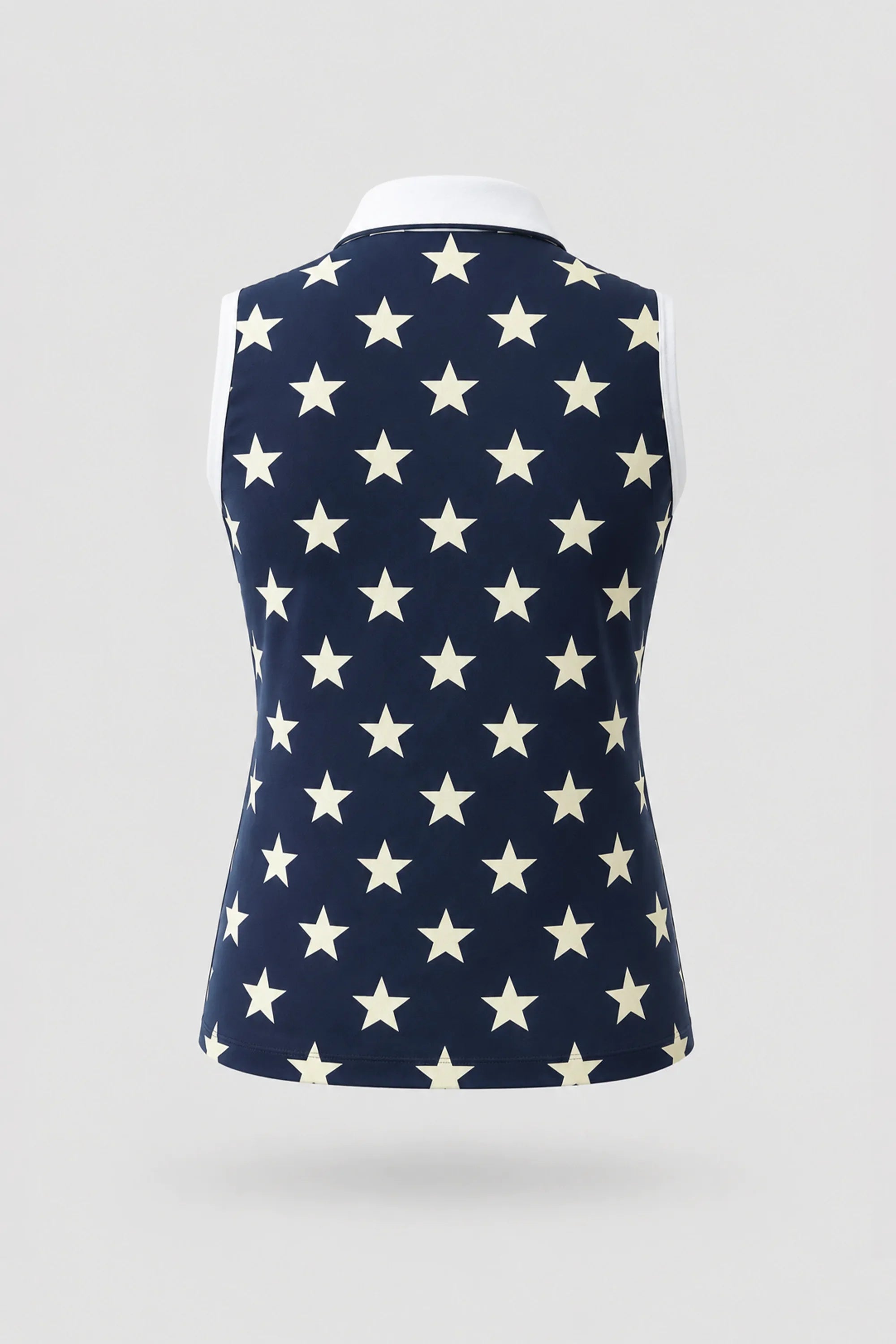 The Sleeveless Zip Neck Golf Polo - Starfield