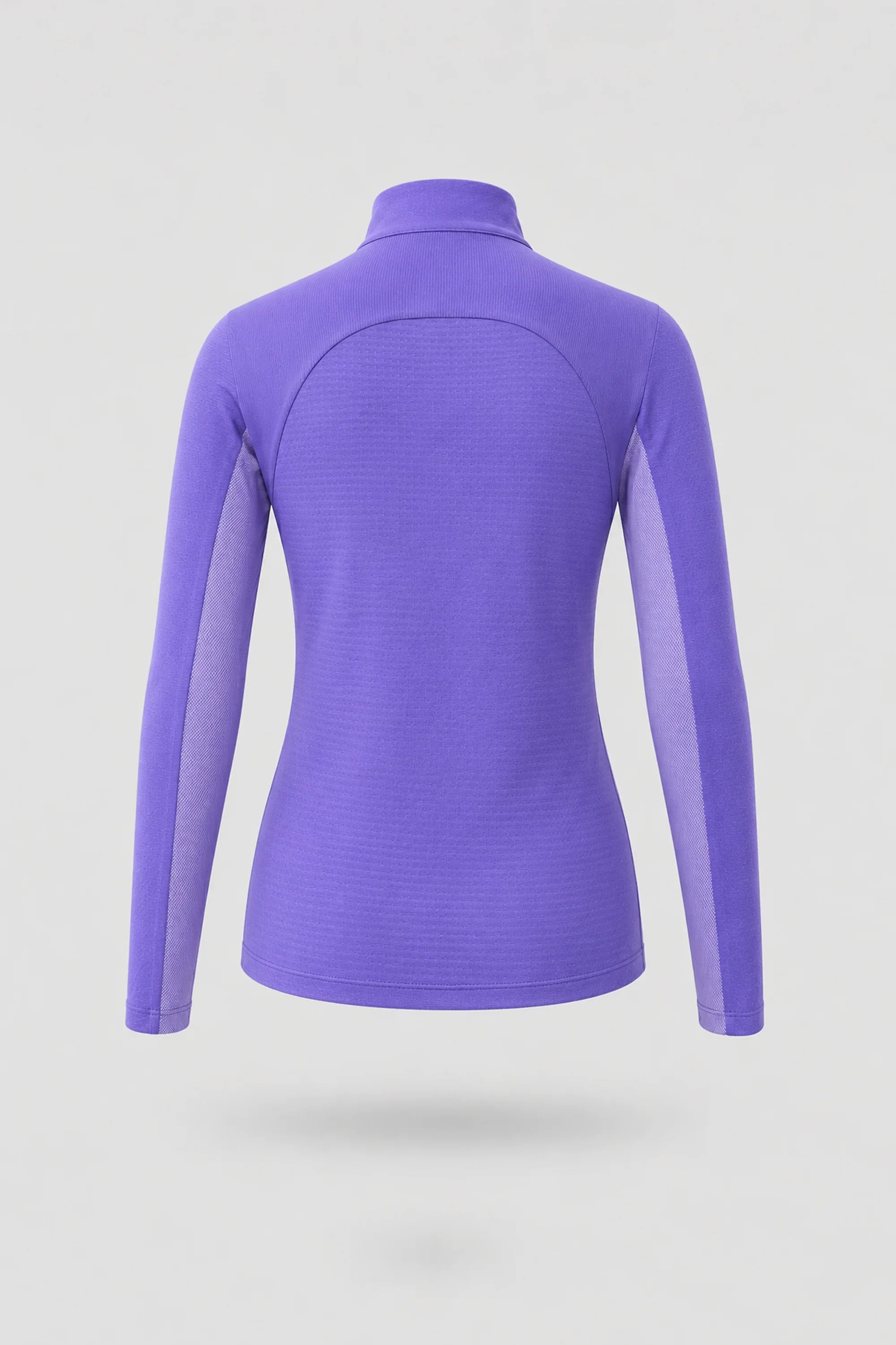 The Long Sleeve Zip Neck Golf Top - Violet