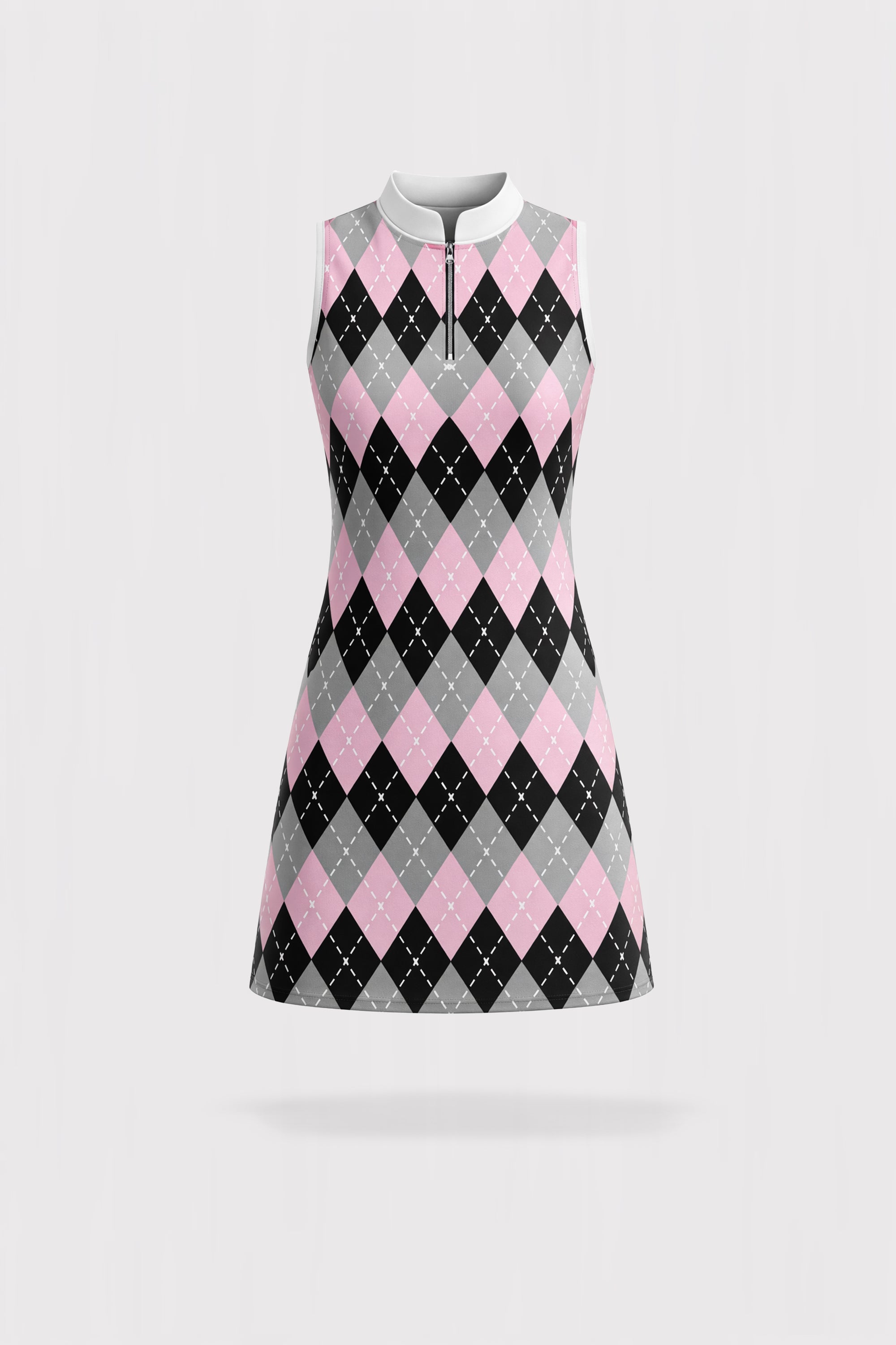 Rosé Sleeveless Dress - Argyle