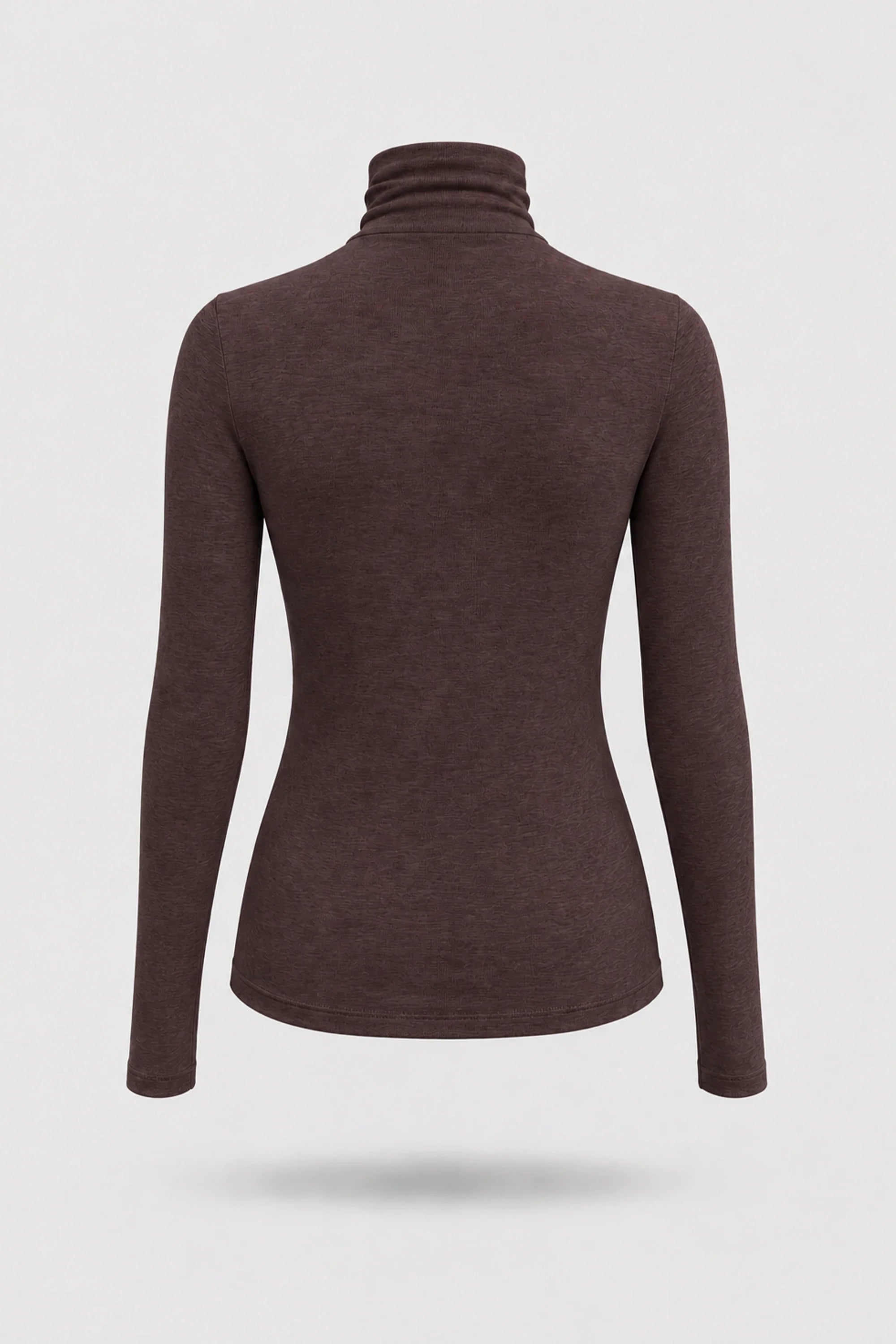 Luxe Stretch Turtleneck - Brown
