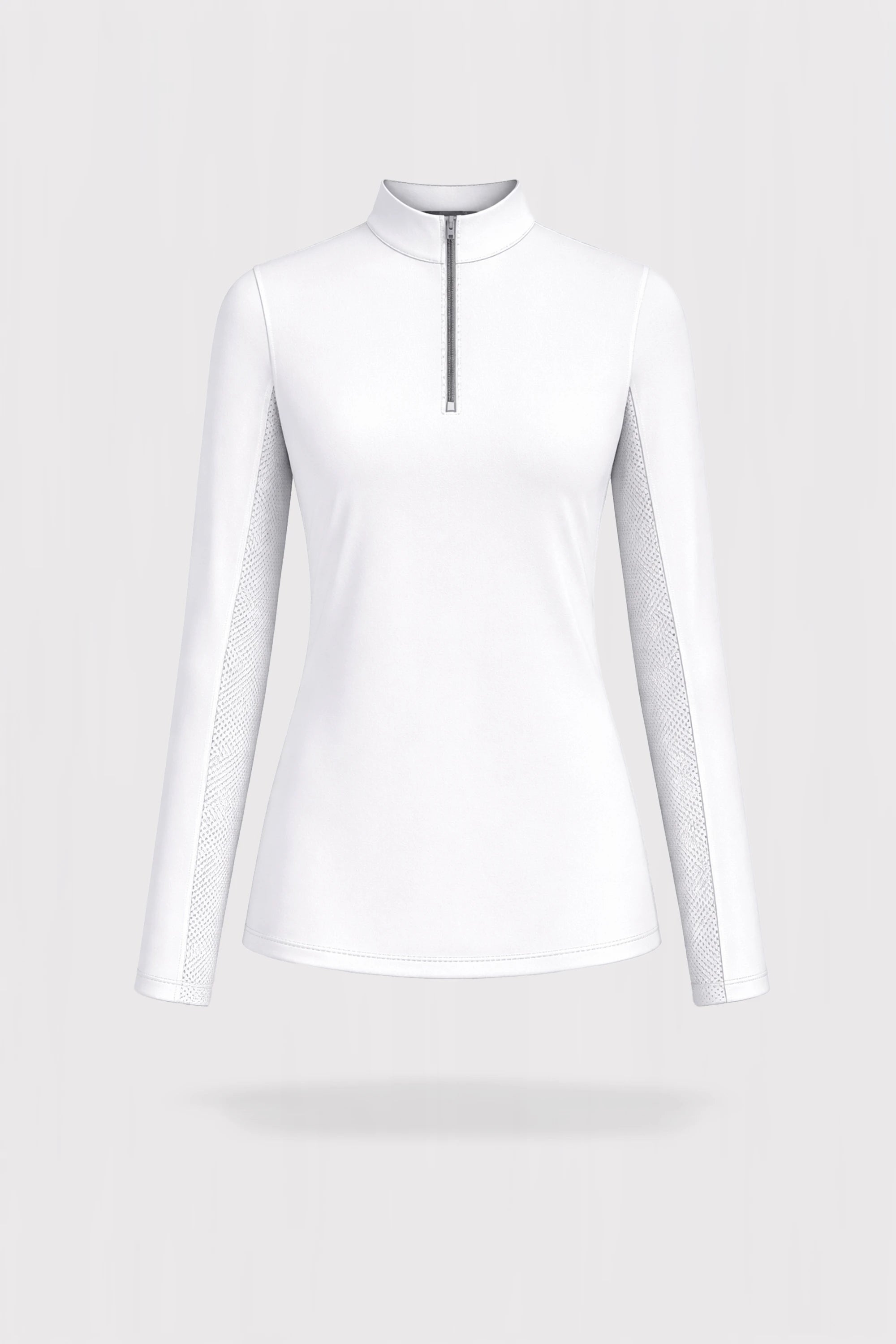 Fairway Long Sleeve Top 1/4 Zip - White
