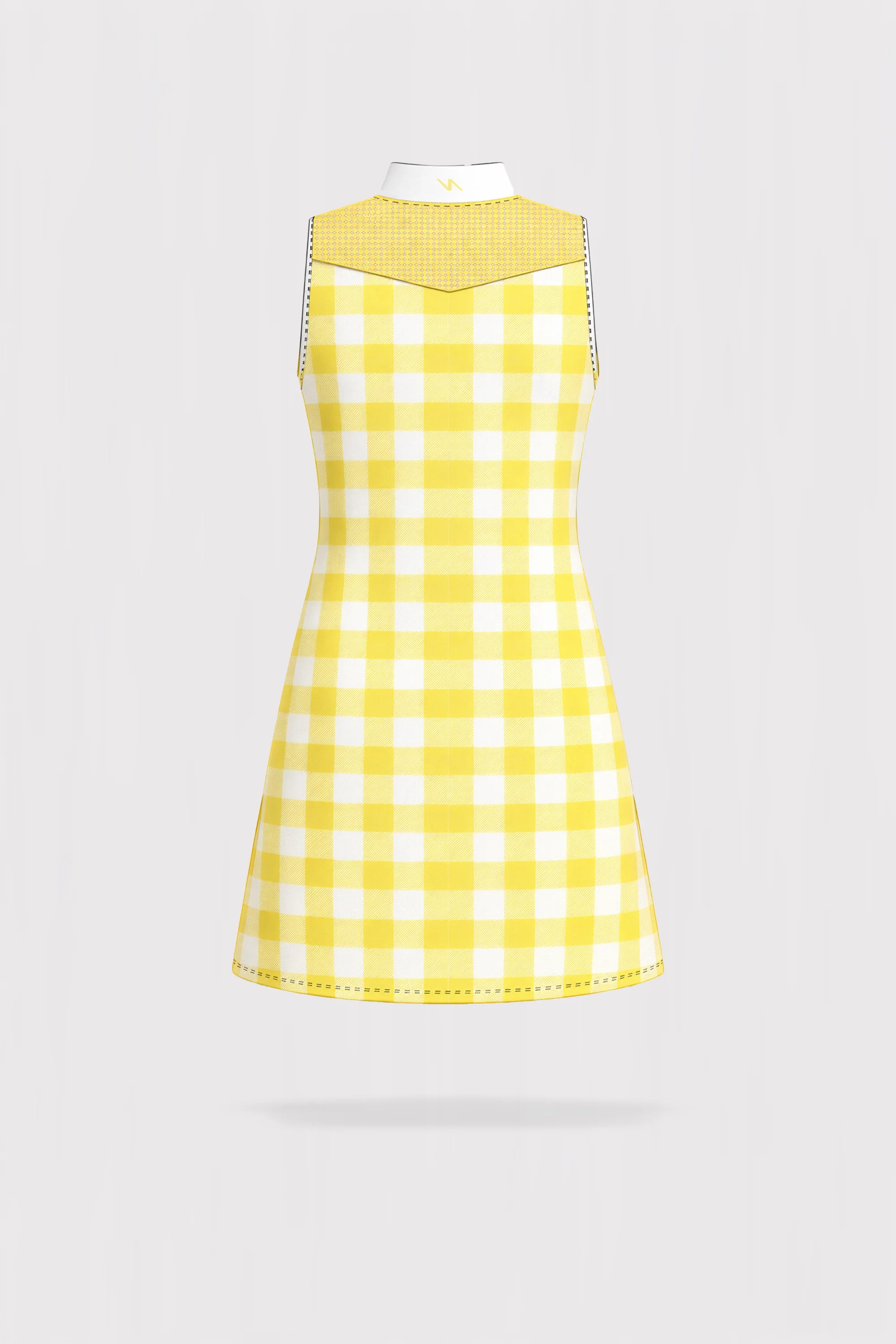Meringue Sleeveless Dress - Yellow Gingham