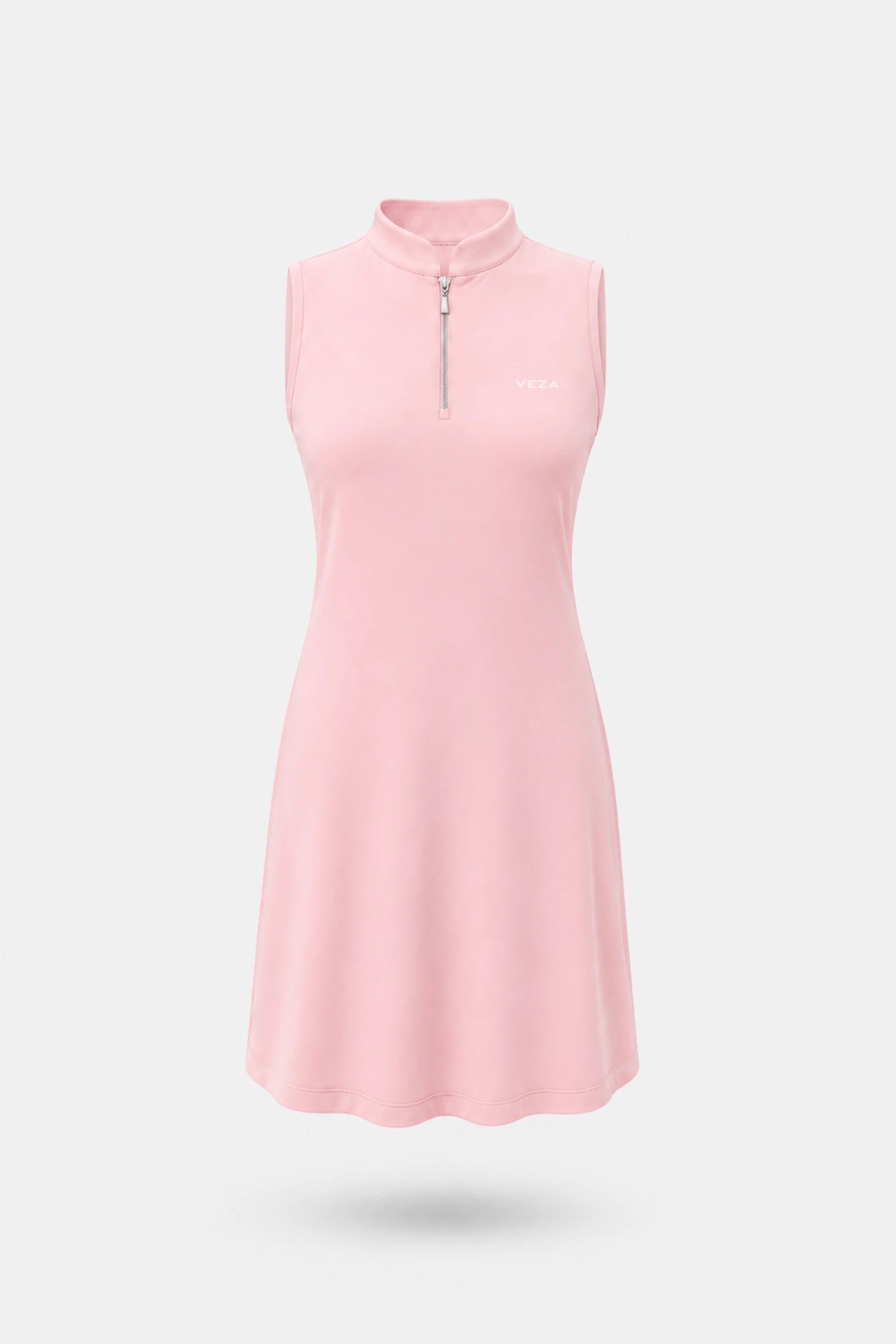 The Sleeveless Zip Golf Dress - Pink