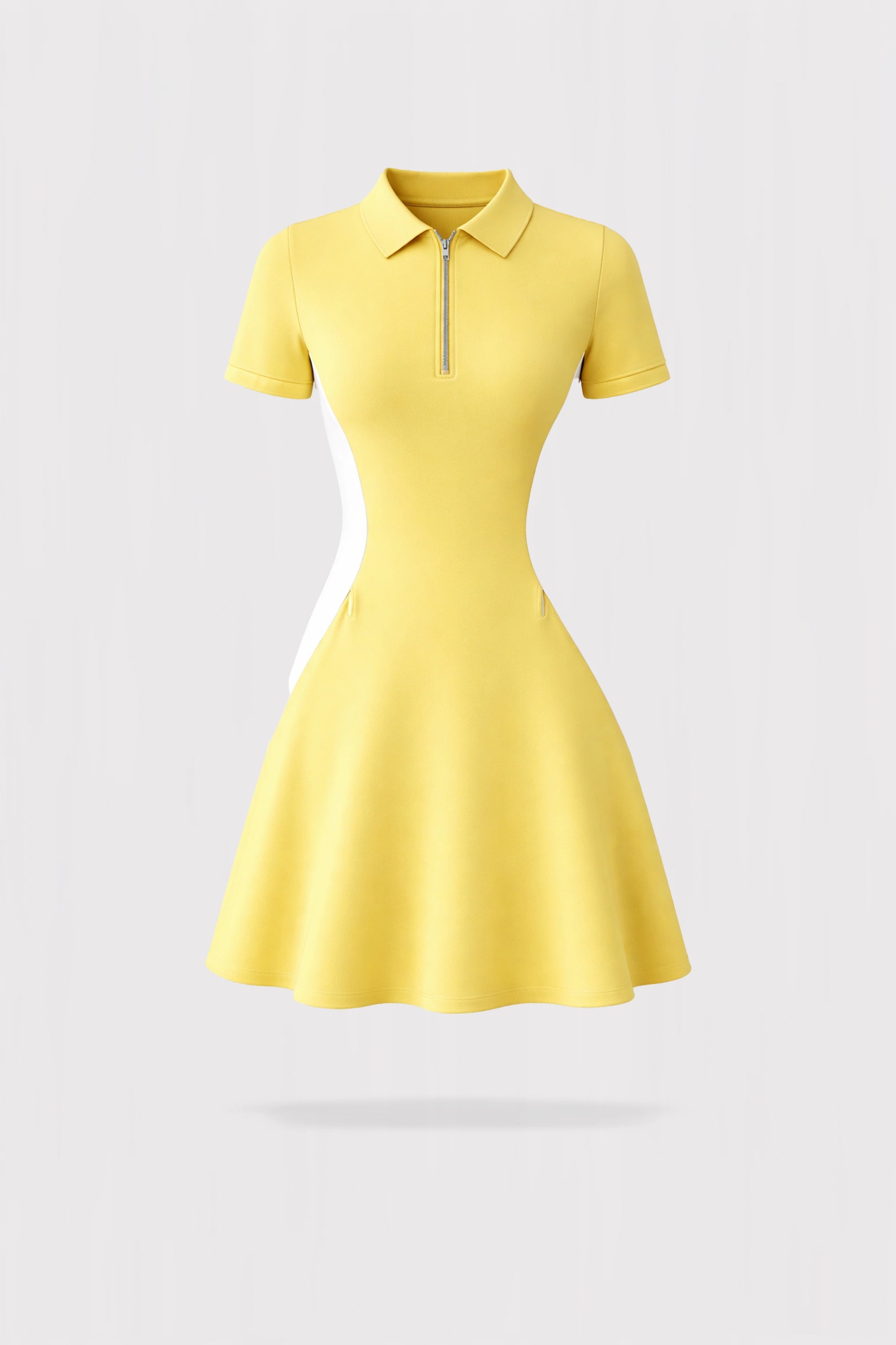 Meringue Short Sleeve Dress - Yellow
