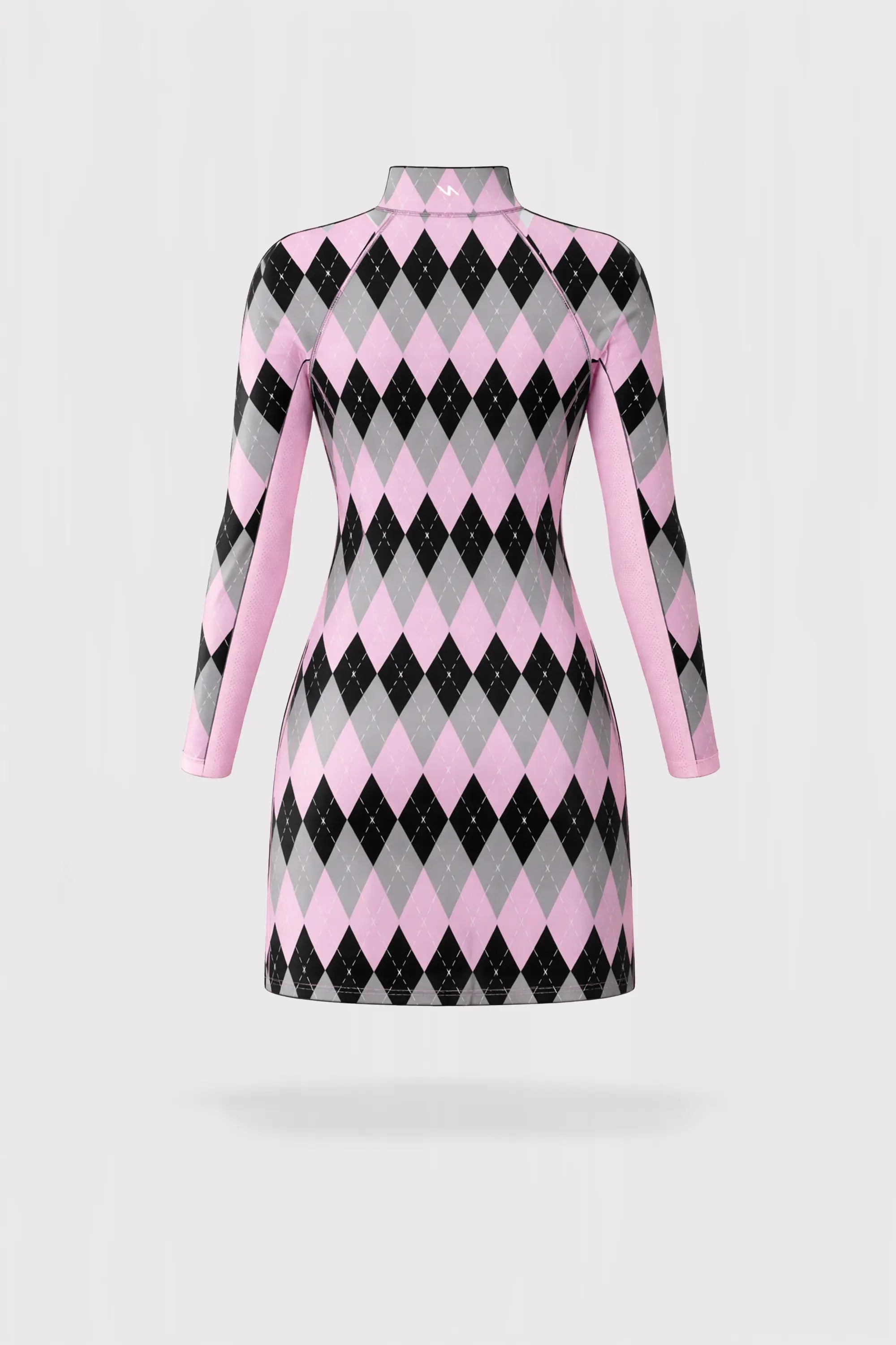 Rosé Long Sleeve Dress - Argyle