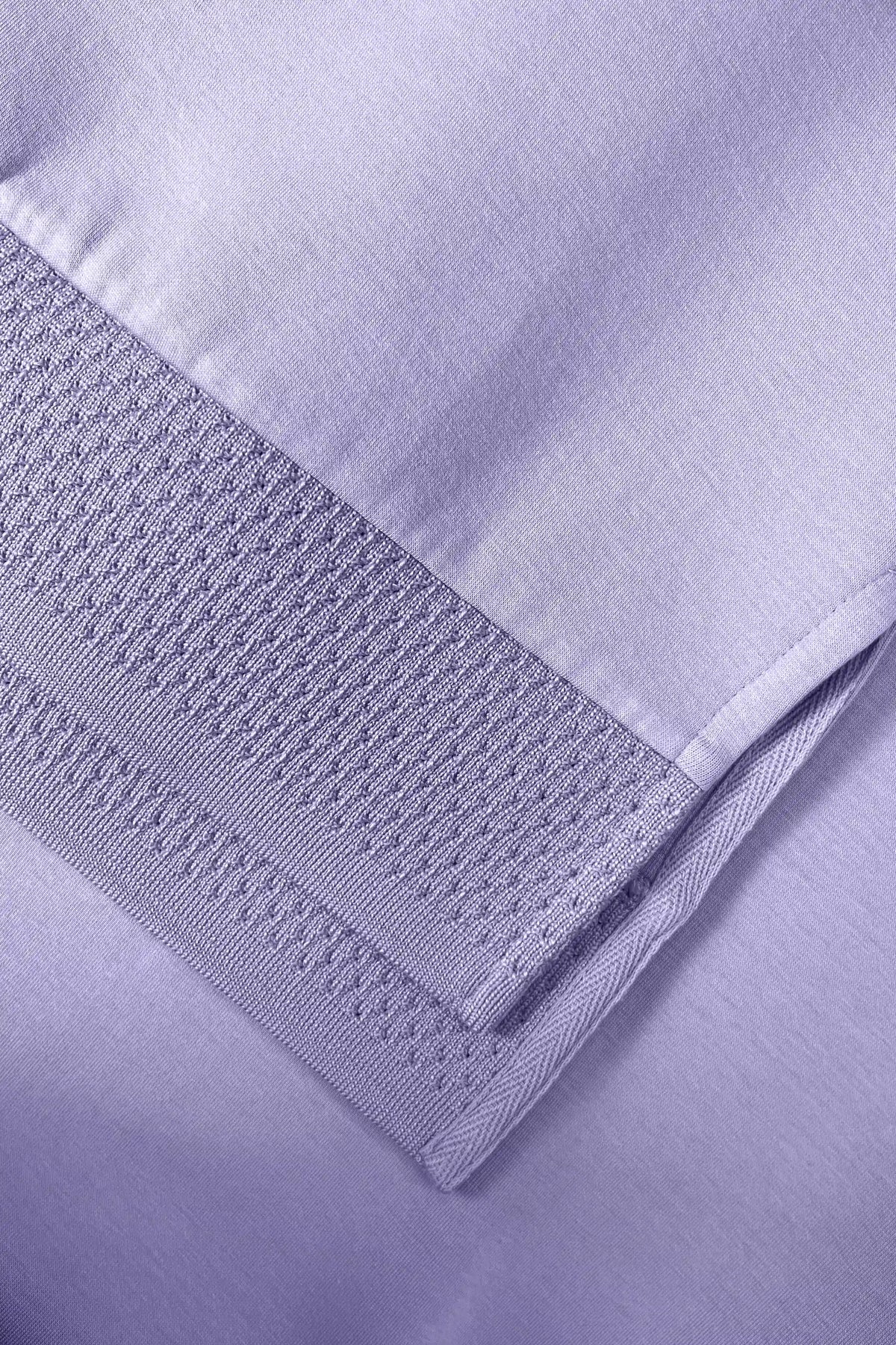 Mock Neck Polo Top - Lavender