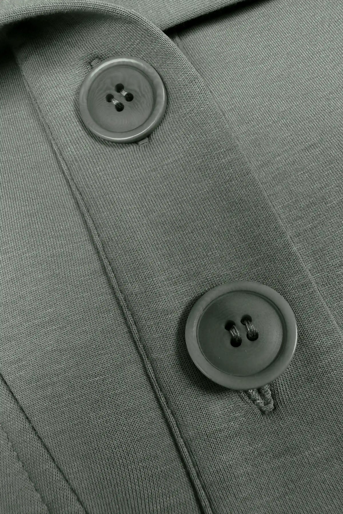 Mock Neck Polo Top - Sage Grey