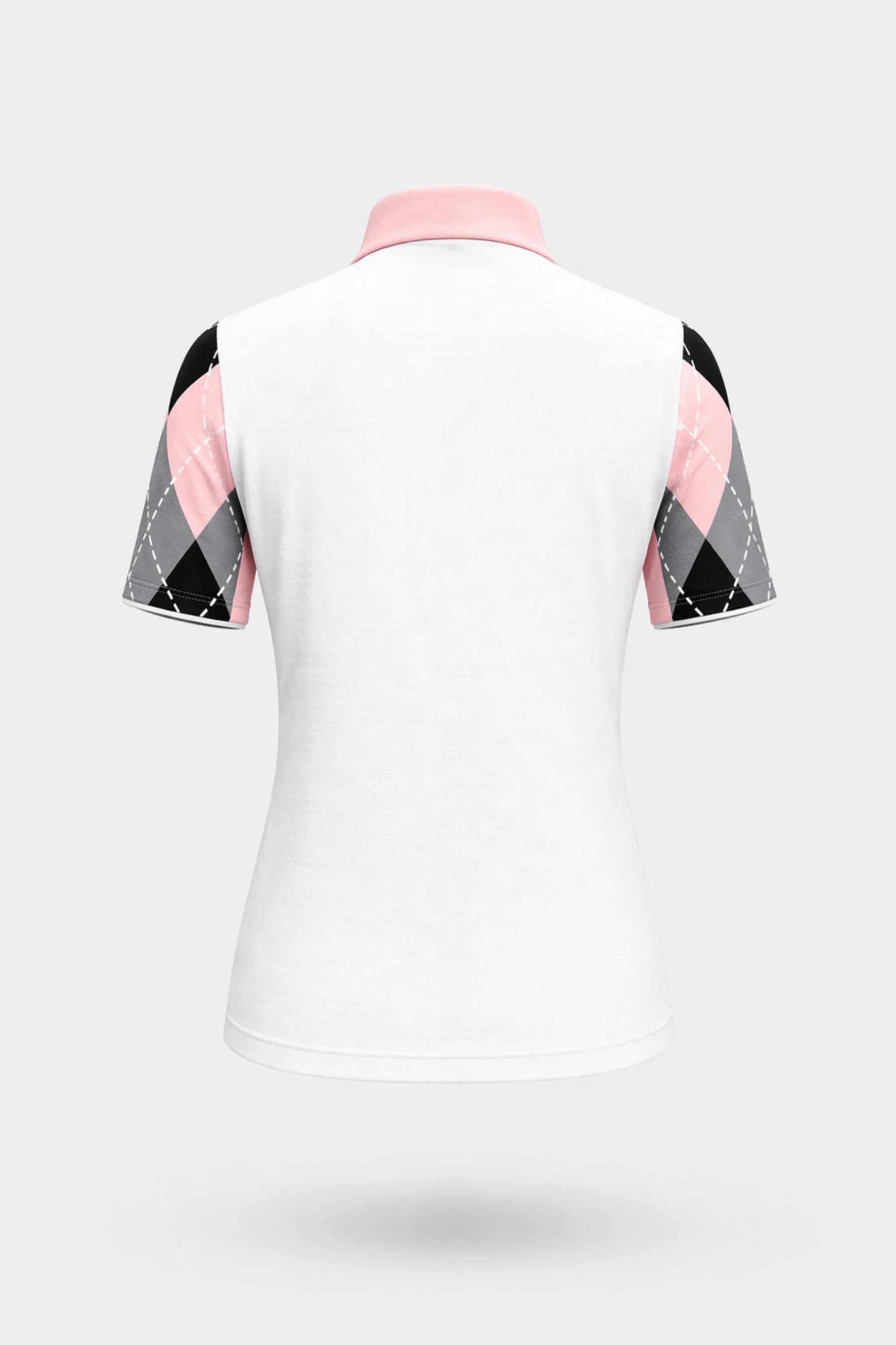 The Contour Zip Neck Top - Argyle