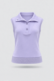 Convertible Collar Golf Vest - Lavender