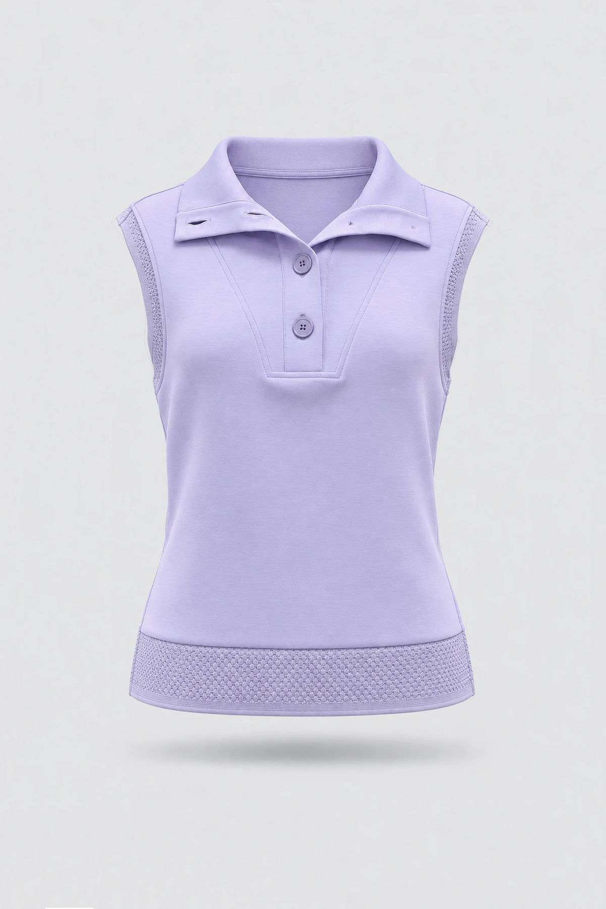 Convertible Collar Golf Vest - Lavender