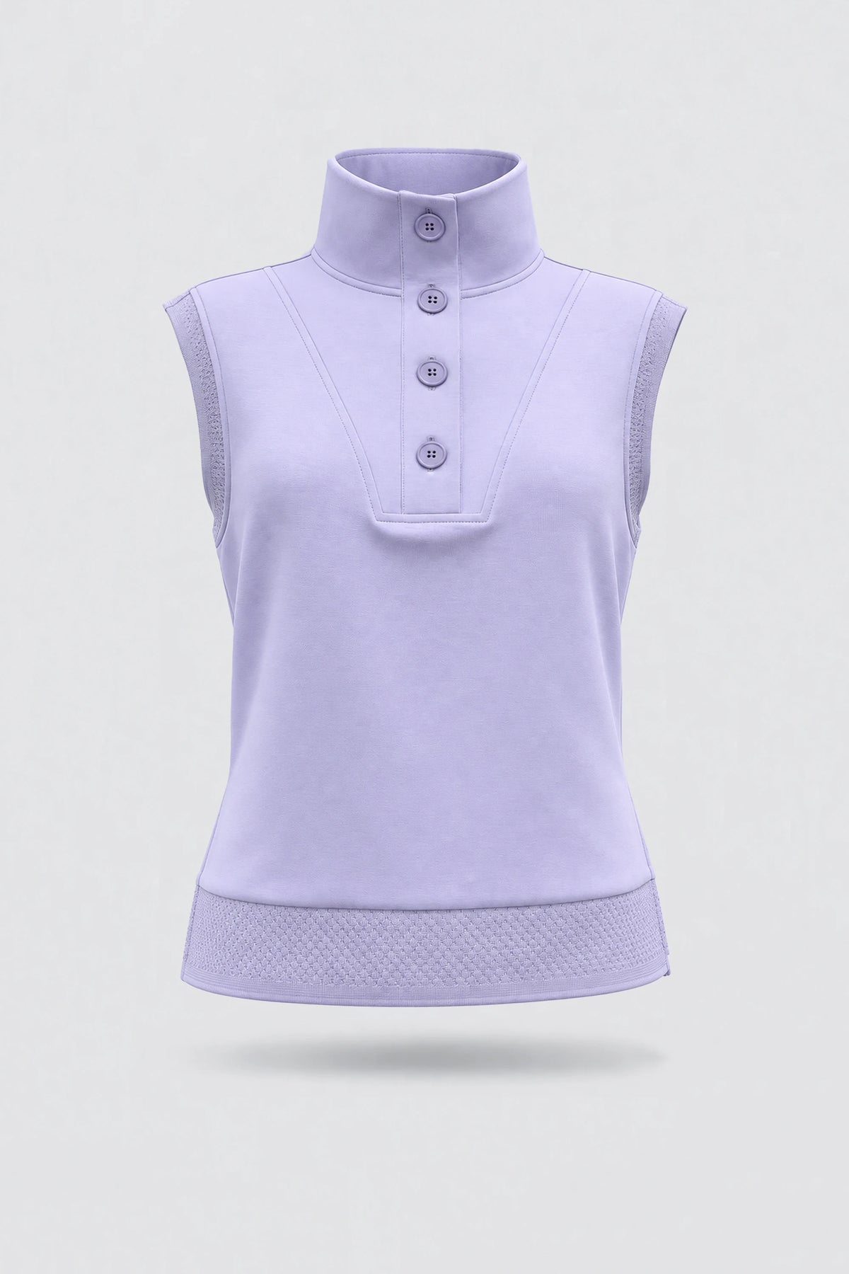 Convertible Collar Golf Vest - Lavender