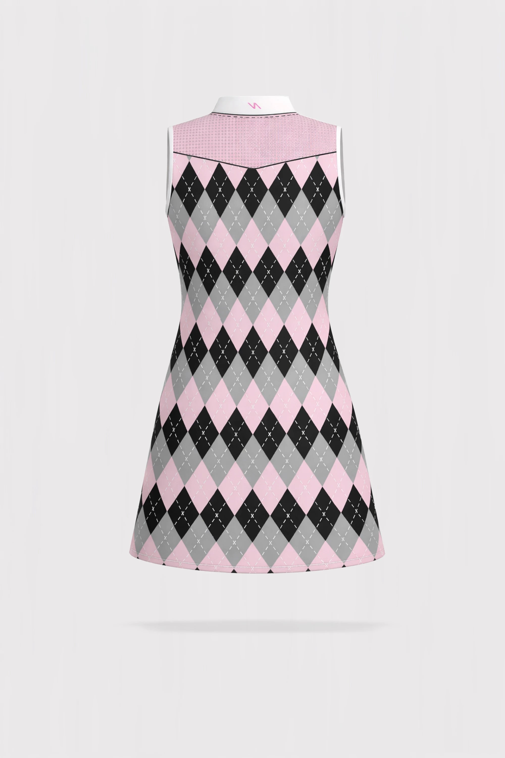 Rosé Sleeveless Dress - Argyle