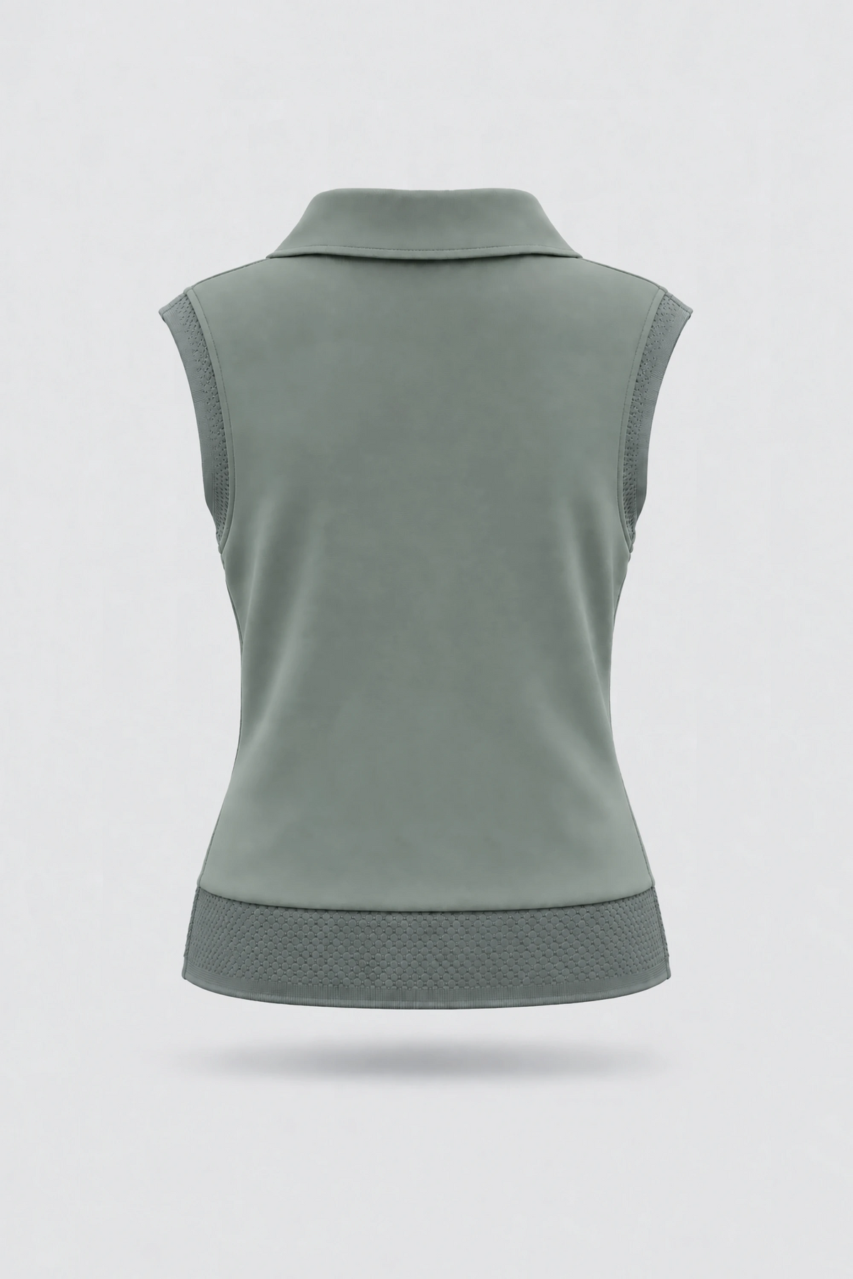 Convertible Collar Golf Vest - Sage Grey