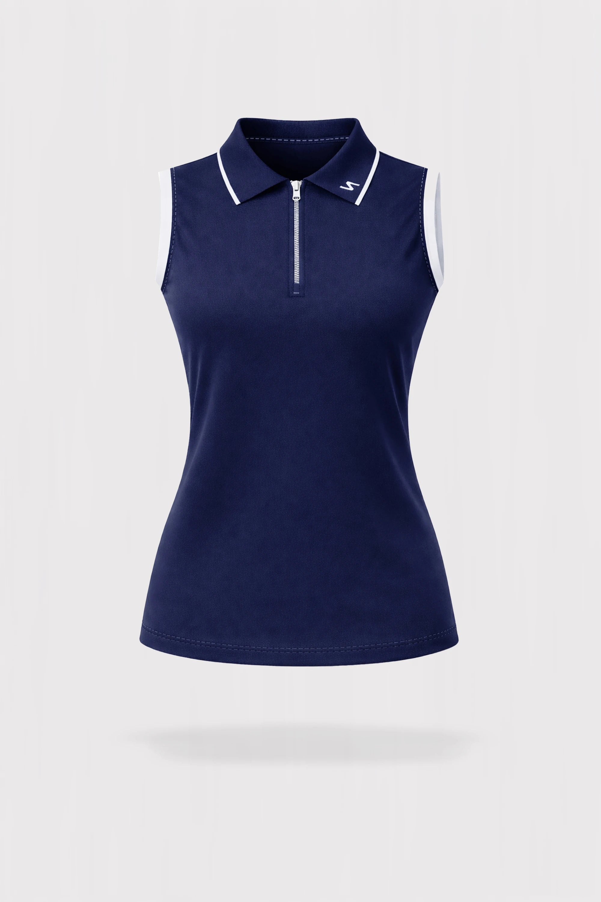 Sapphire Sleeveless Polo - Navy