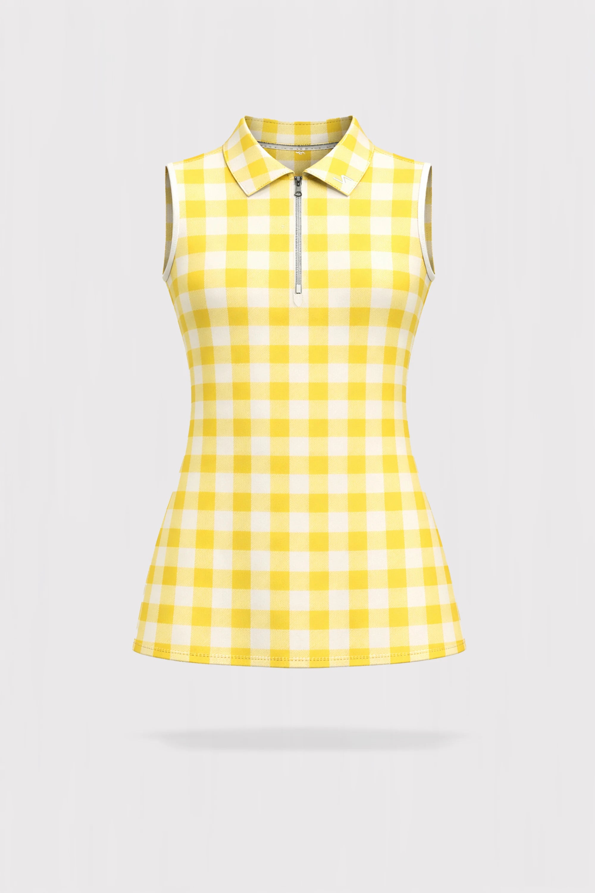 Meringue Sleeveless Polo - Yellow Gingham