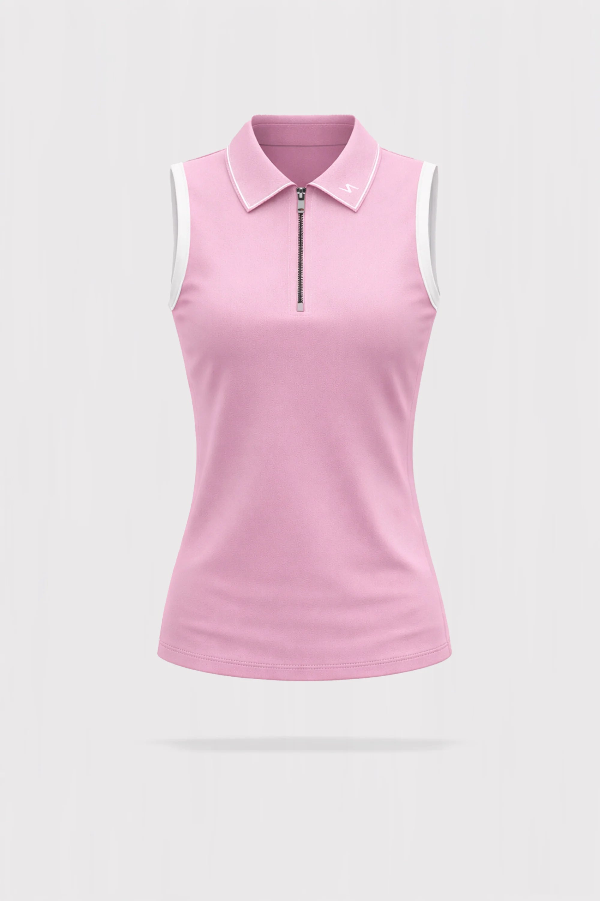 Rosé Sleeveless Polo - Pink