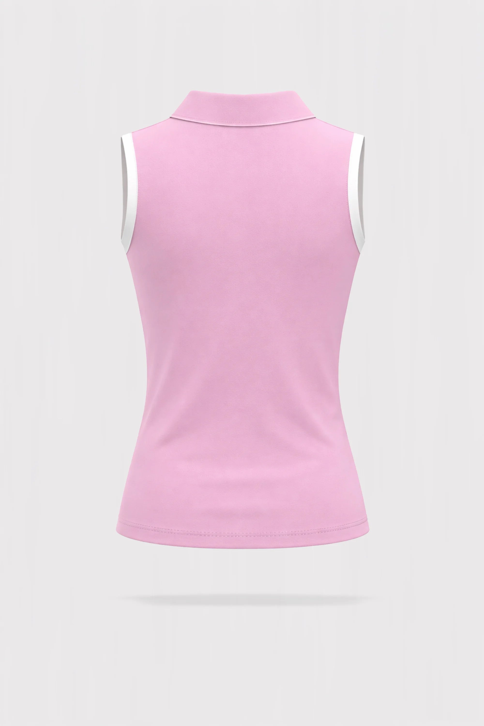 Rosé Sleeveless Polo - Pink