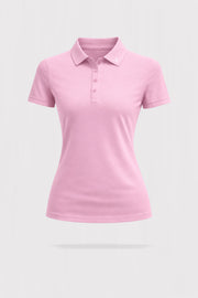Rosé Short Sleeve Polo - Pink