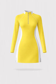 Meringue Long Sleeve Dress - Yellow
