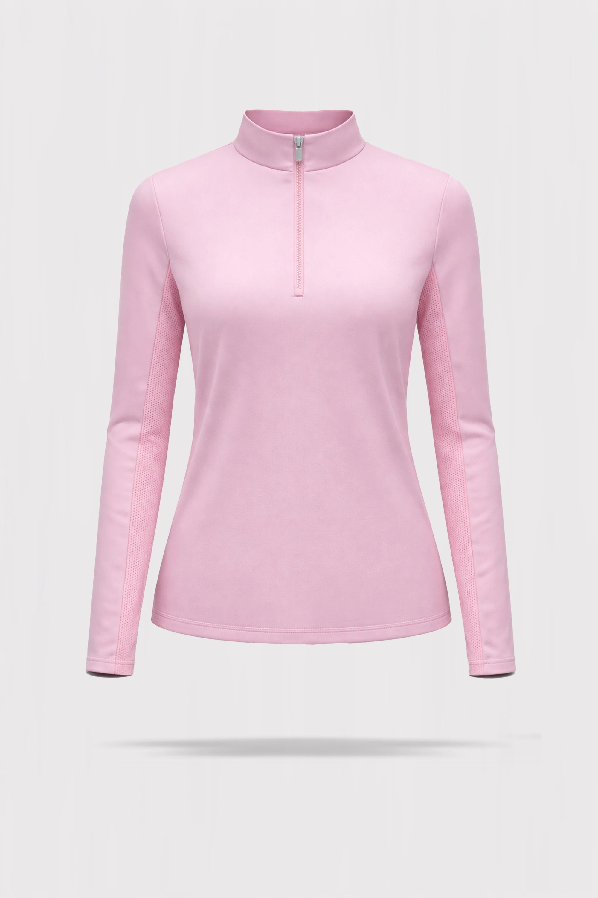 Rosé Long Sleeve Top 1/4 Zip - Pink