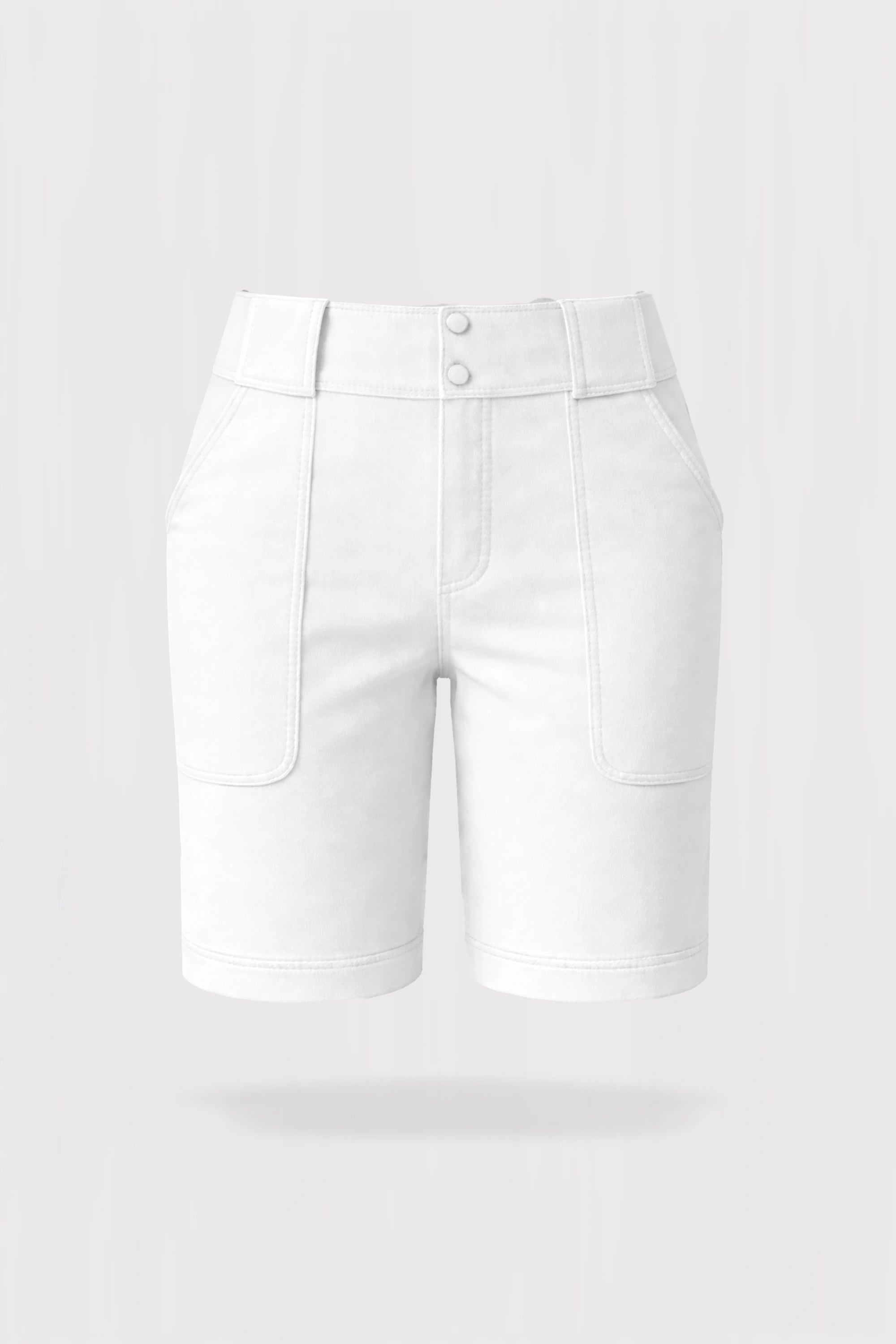 The Tailored Utility Bermuda - Classic White
