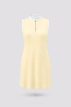 The Sleeveless Zip Golf Dress - Yellow