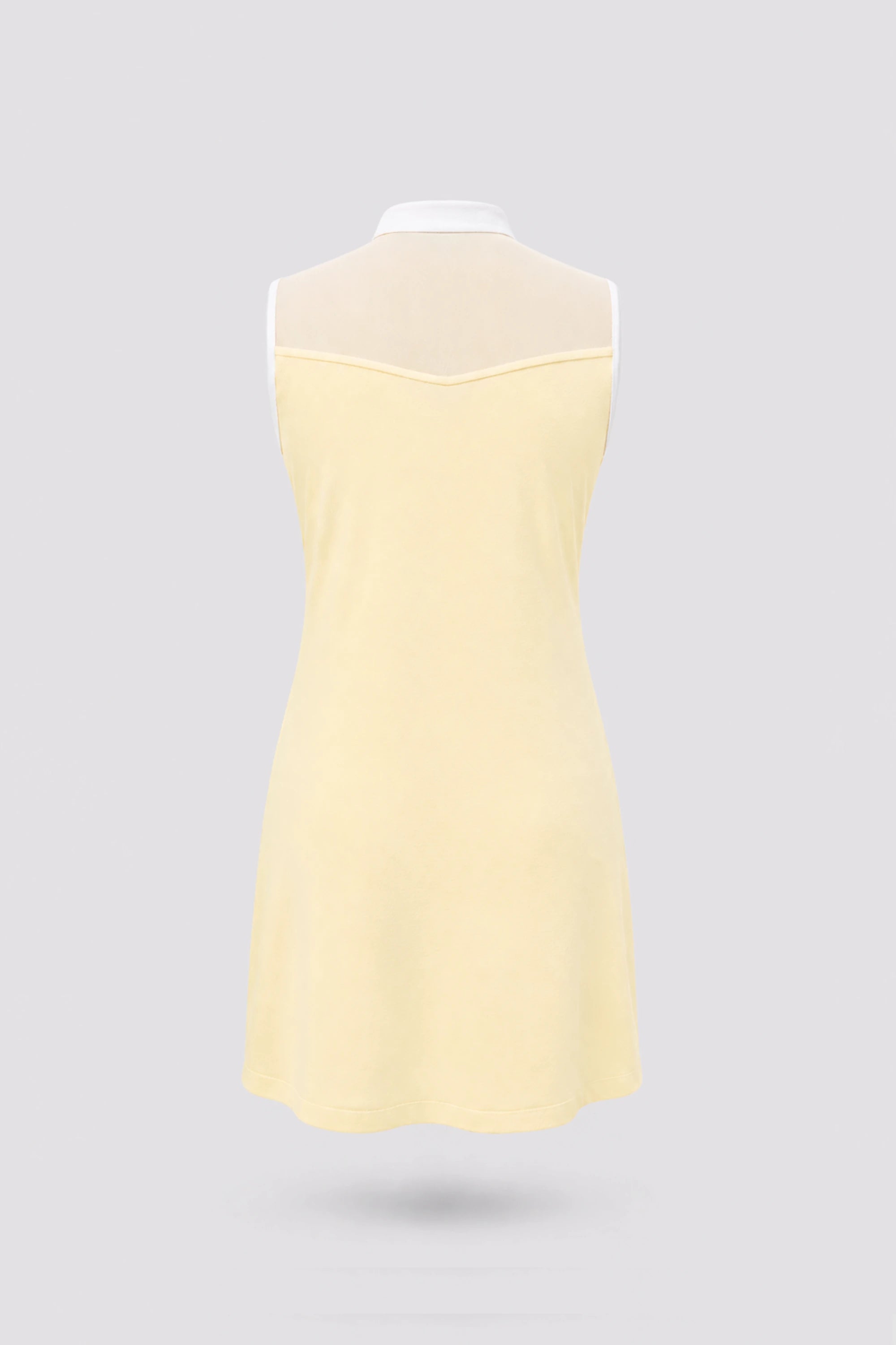 The Sleeveless Zip Golf Dress - Yellow