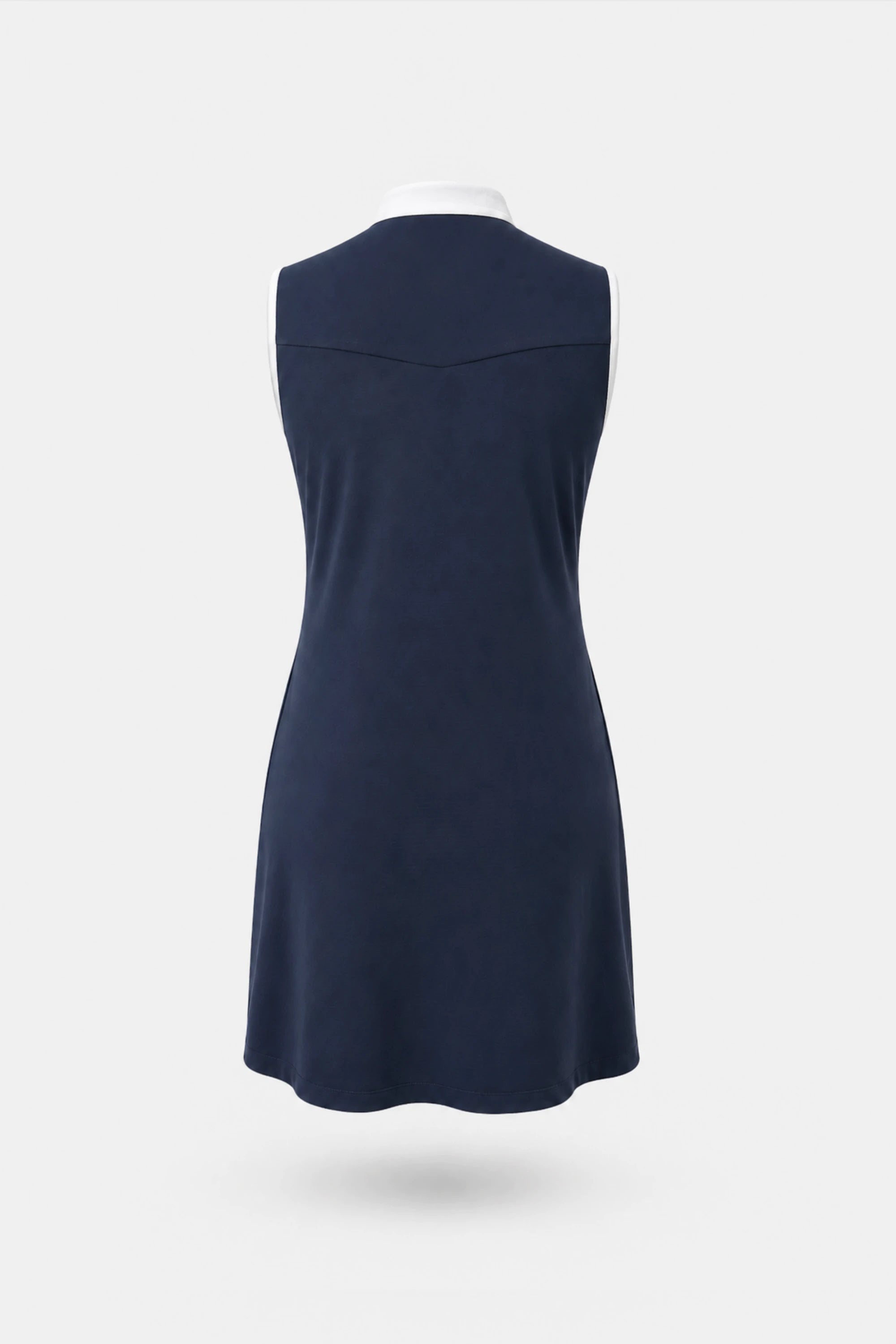 The Sleeveless Zip Golf Dress - Navy