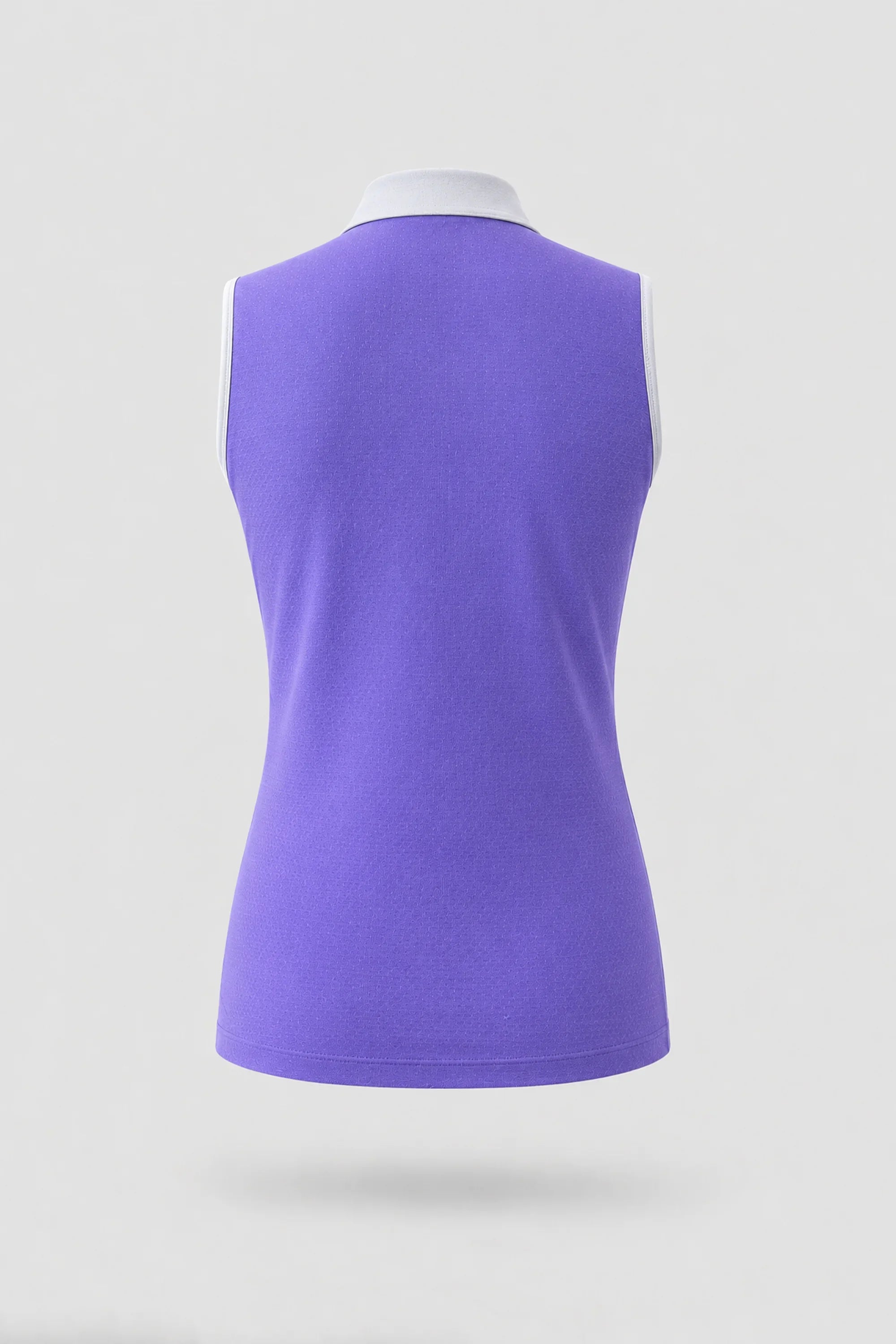 The Sleeveless Zip Neck Golf Polo - Violet