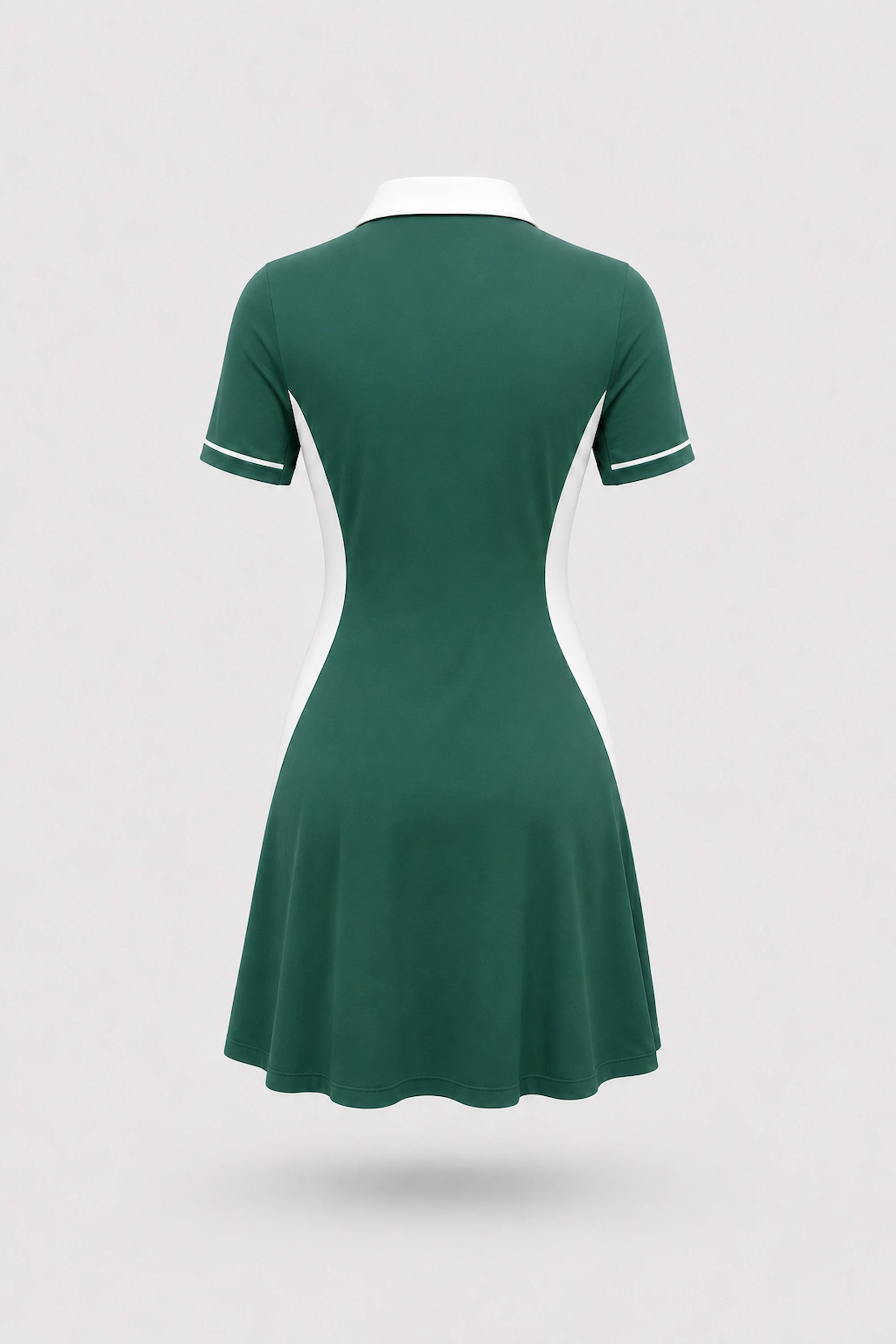 The Contour Zip Polo Golf Dress - Green
