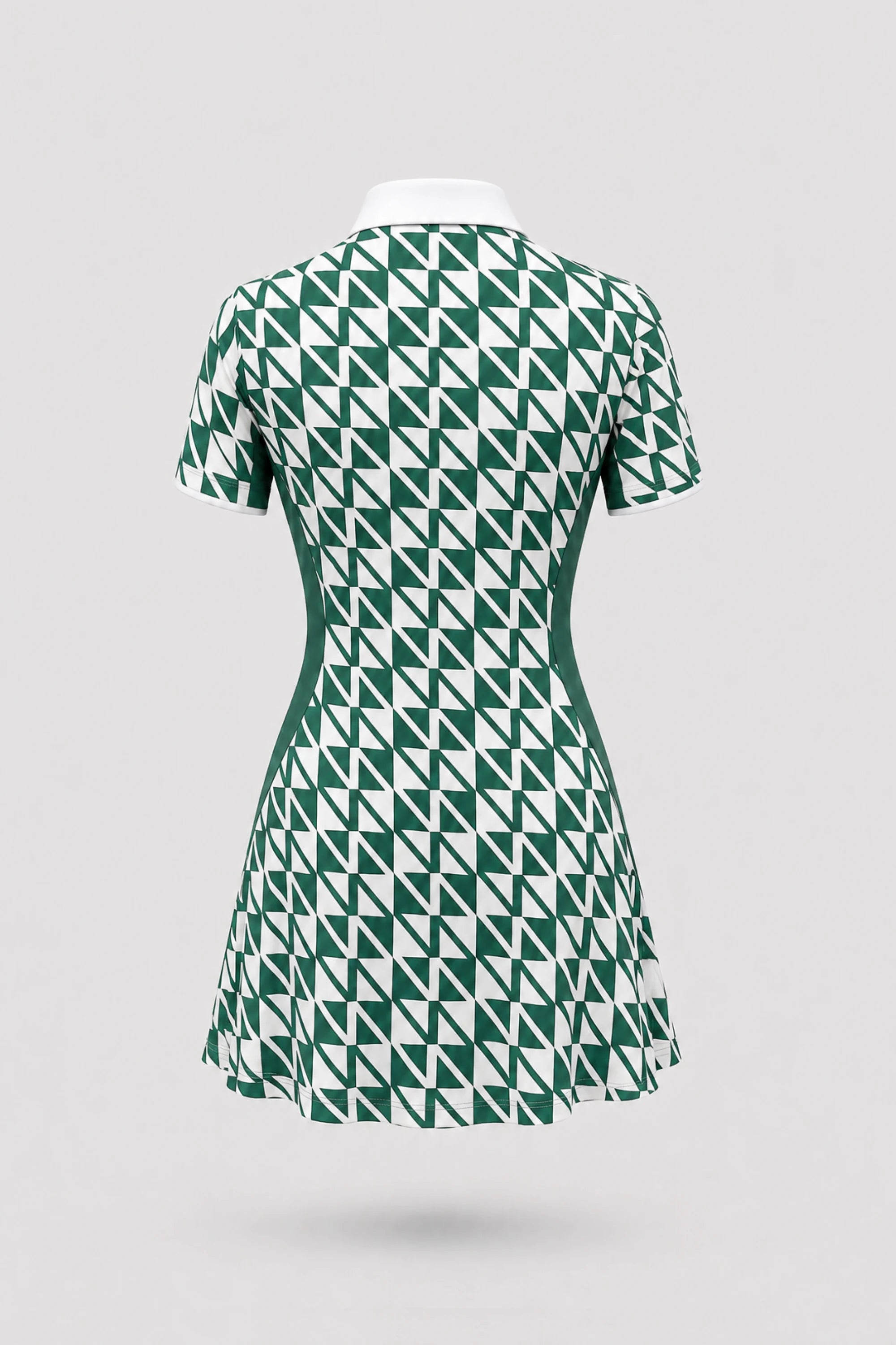 The Contour Zip Polo Golf Dress - Signature Green