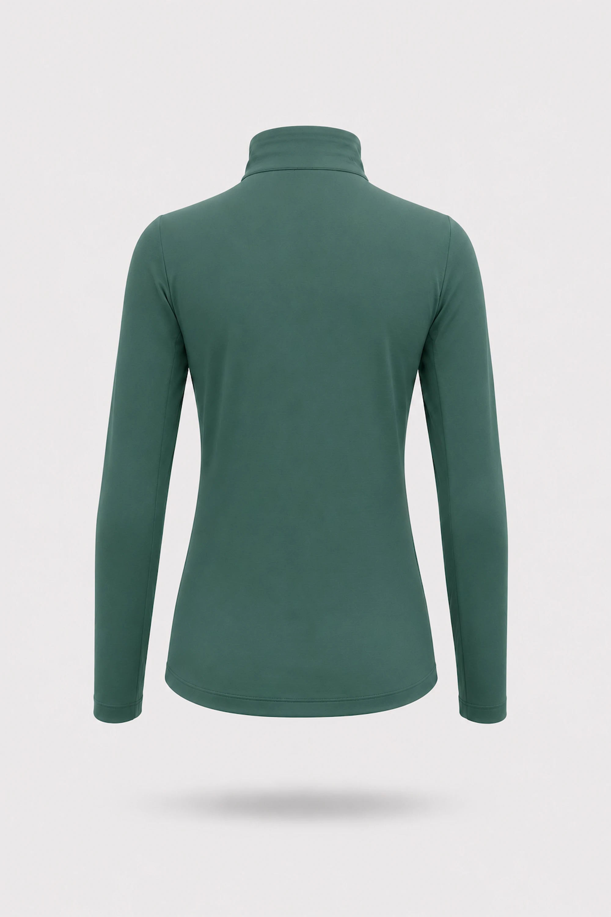 The Long Sleeve Zip Neck Golf Top - Green