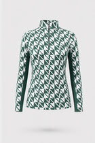 The Long Sleeve Zip Neck Golf Top - Signature Green