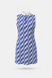 The Sleeveless Zip Golf Dress - Signature Blue