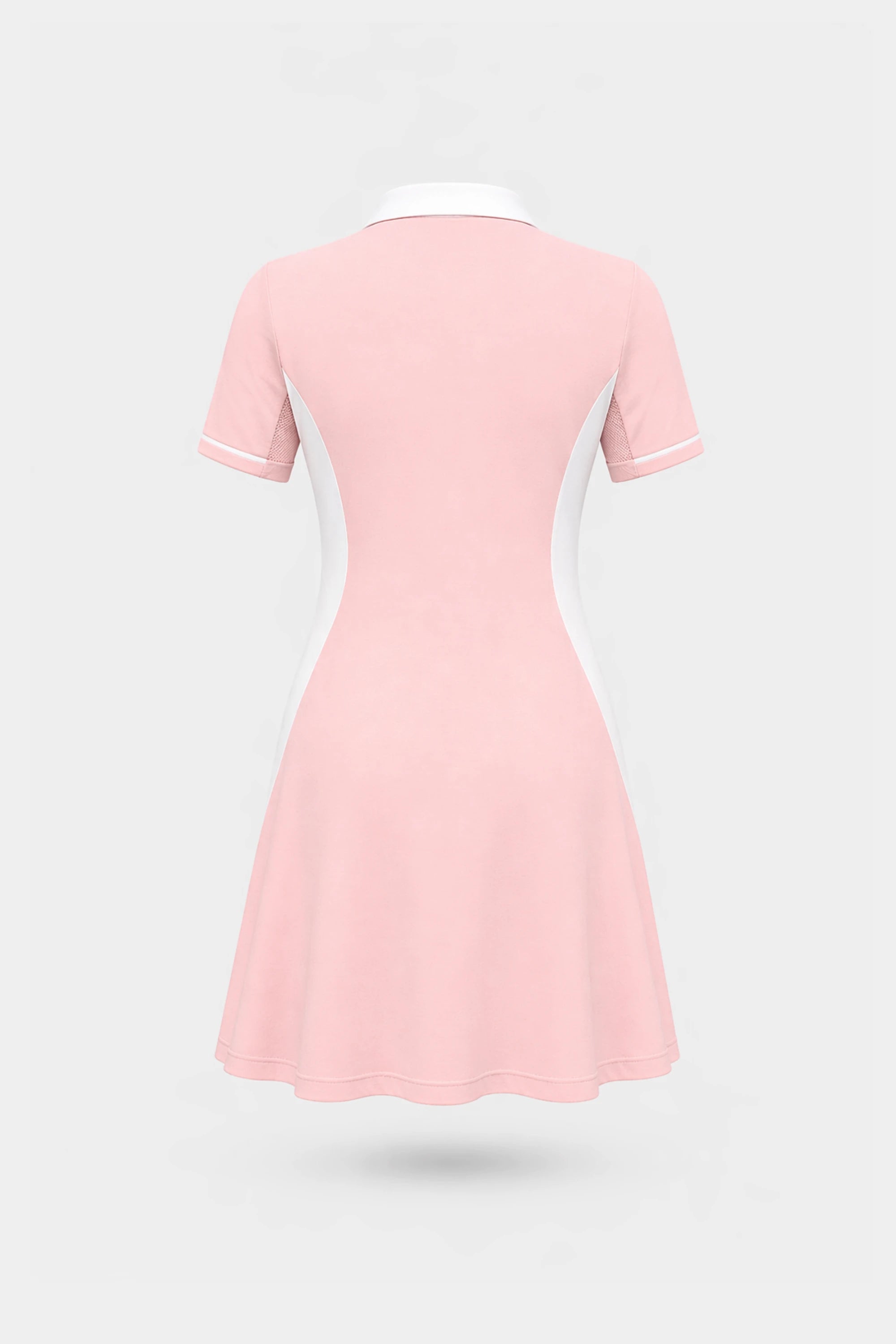 The Contour Zip Polo Golf Dress - Pink