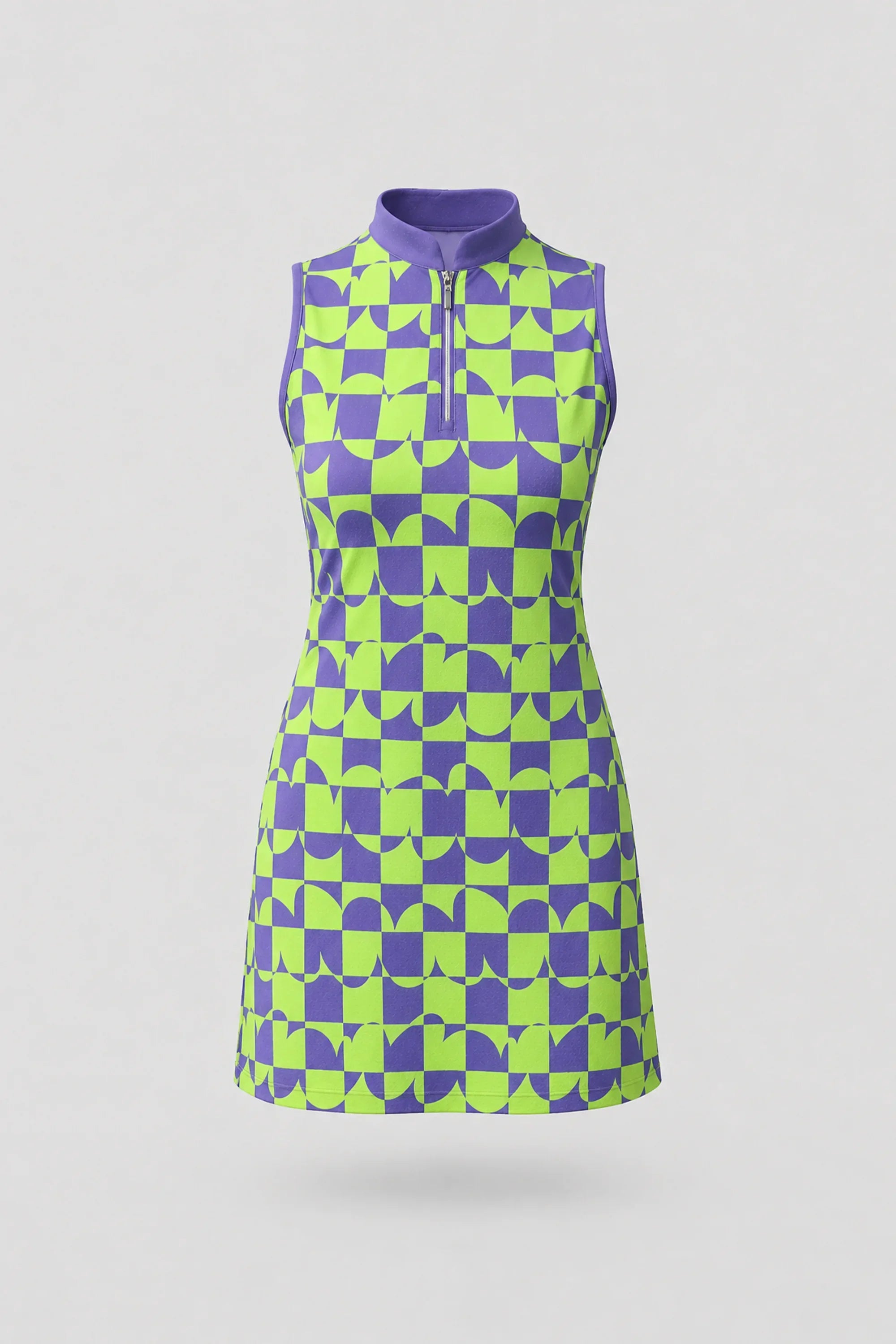 The Sleeveless Zip Golf Dress - Paradox Geo