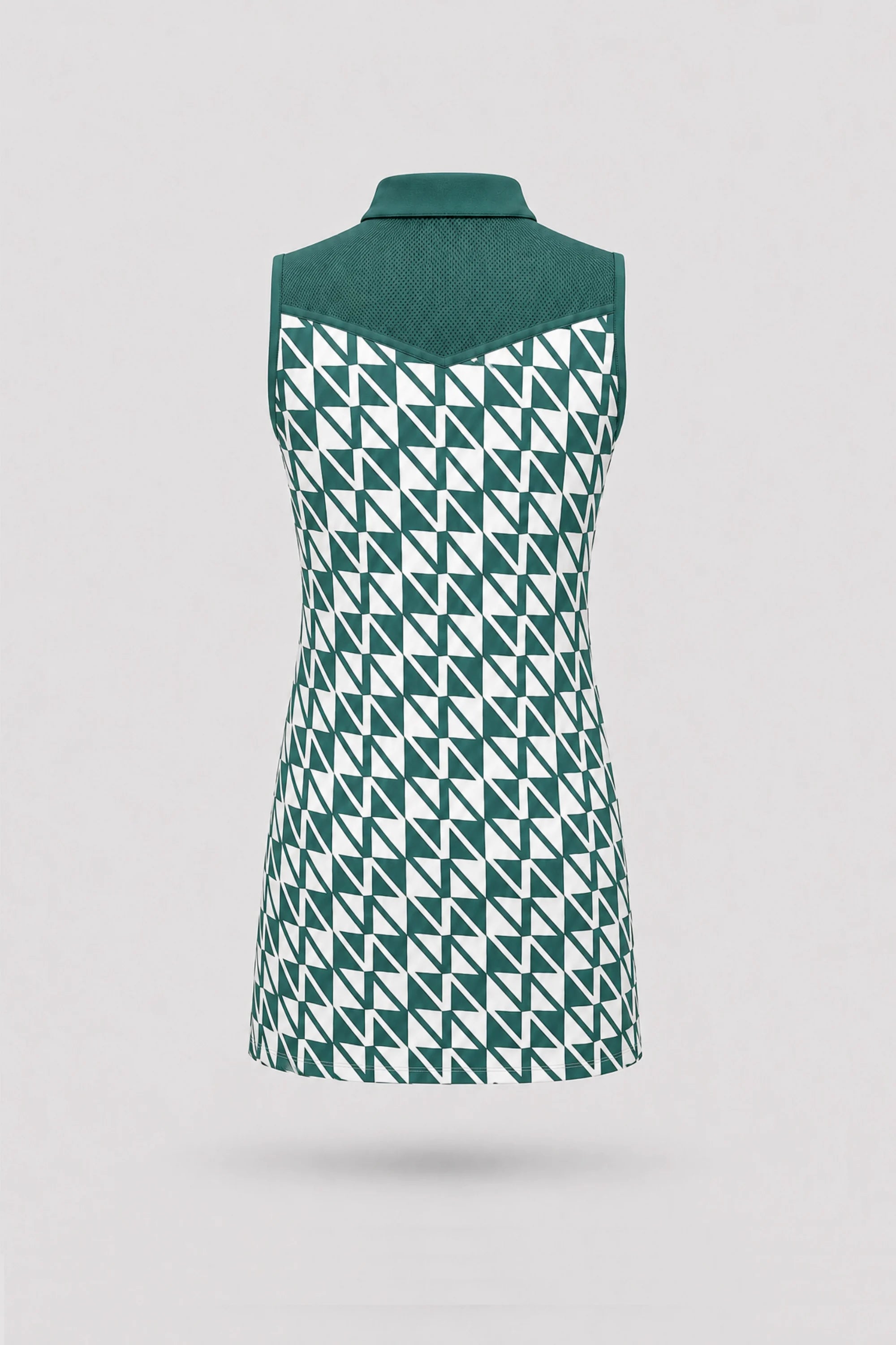 The Sleeveless Zip Golf Dress - Signature Green