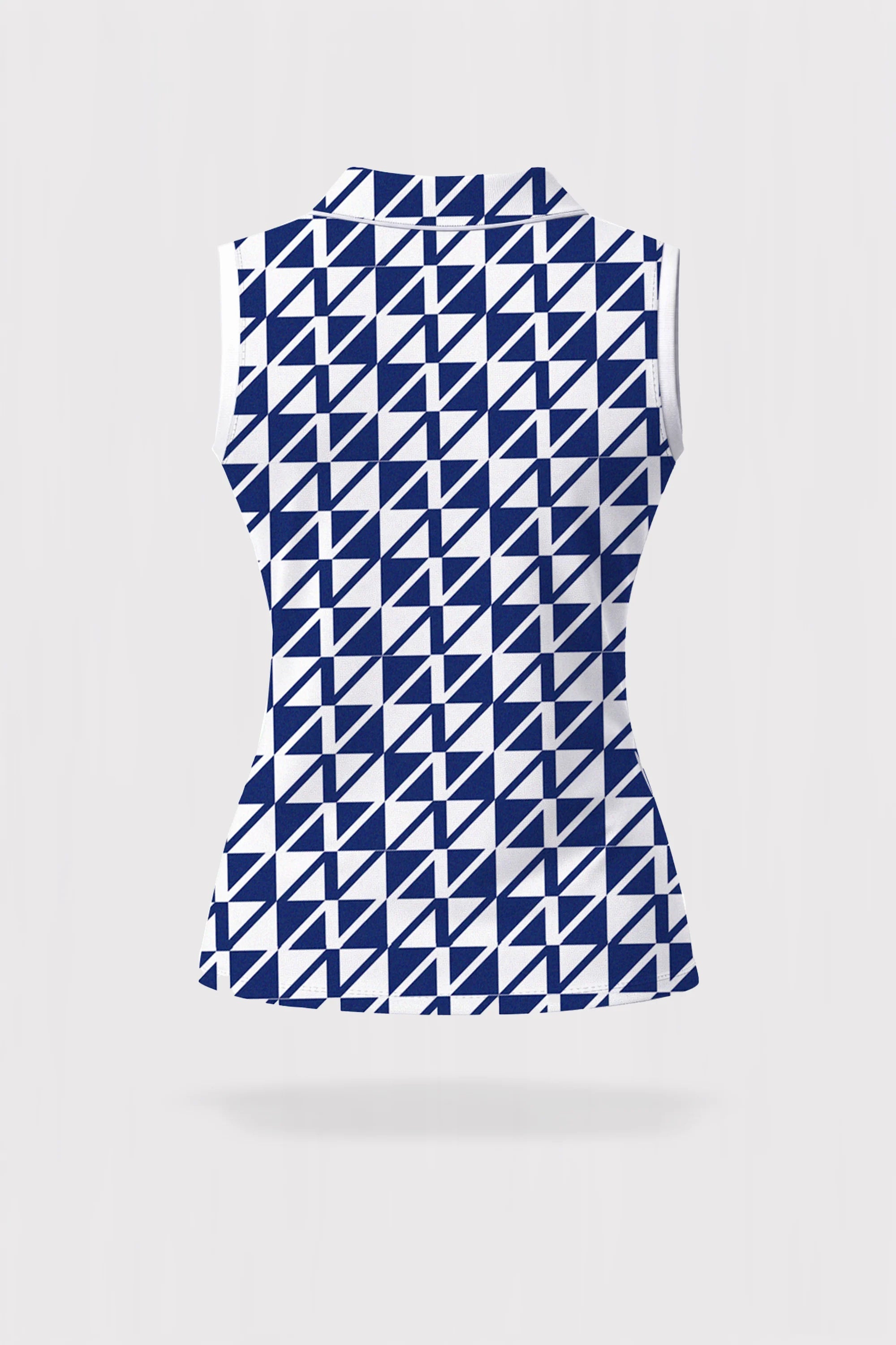 Sapphire Sleeveless Polo - Signature Blue