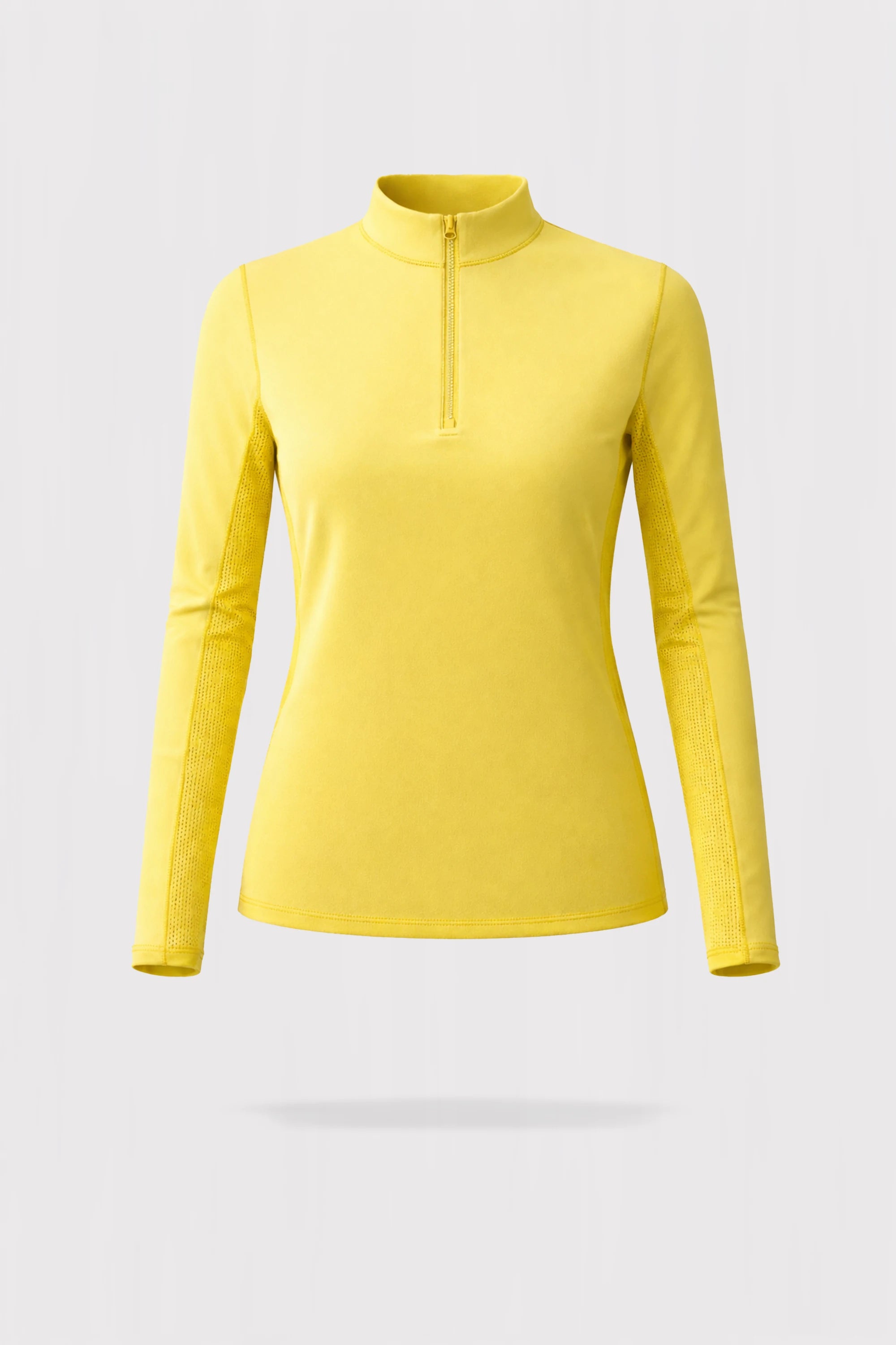 Meringue Long Sleeve Top 1/4 Zip - Yellow