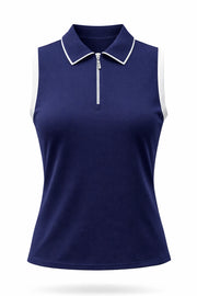 Veza Golf x Boulder Ridge 25/26 Collection Sleeveless Polo - Midnight Navy