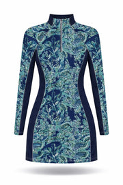 Veza Golf x Boulder Ridge 25/26 Collection Long Sleeve Dress - Paisley