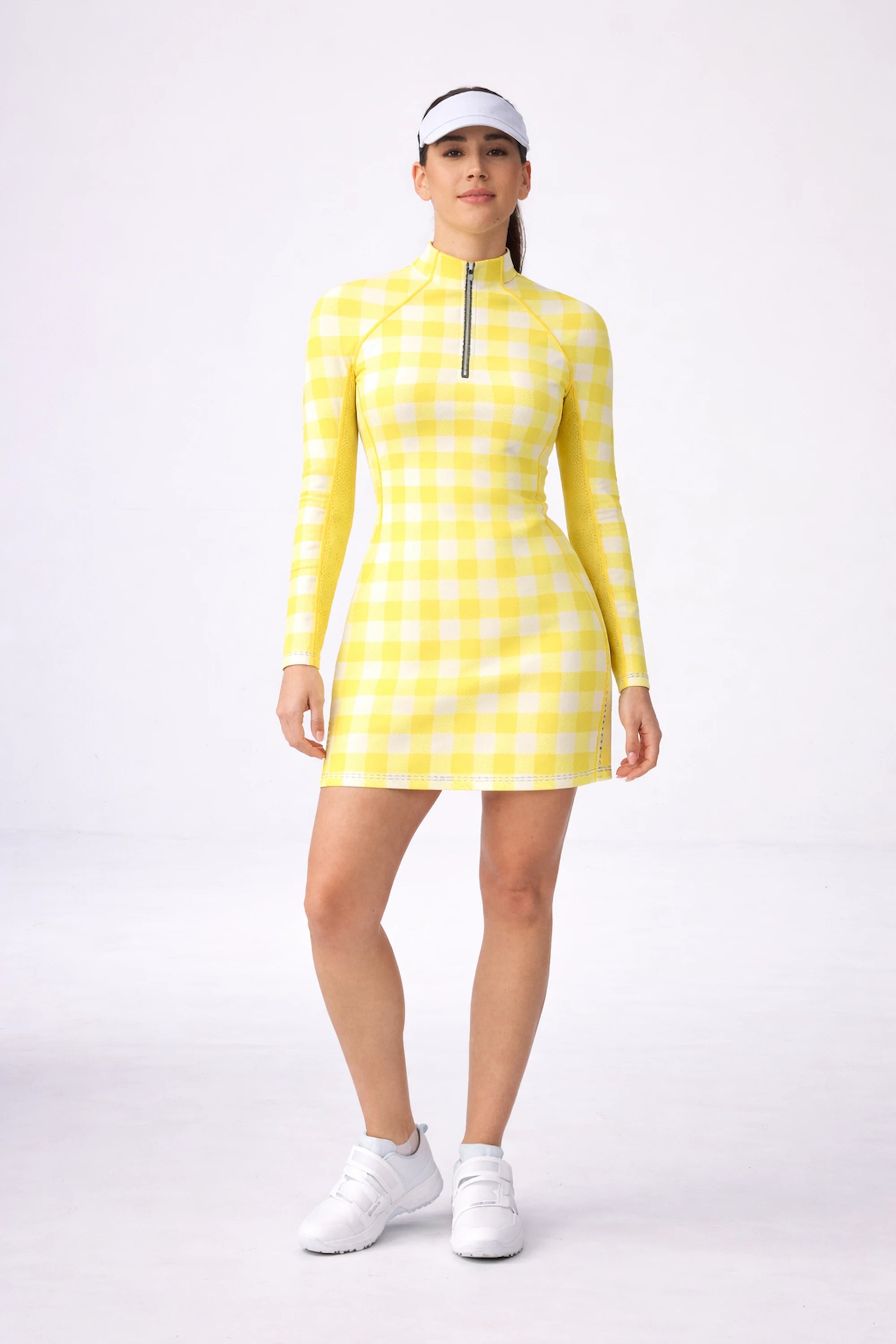 Meringue Long Sleeve Dress - Yellow Gingham