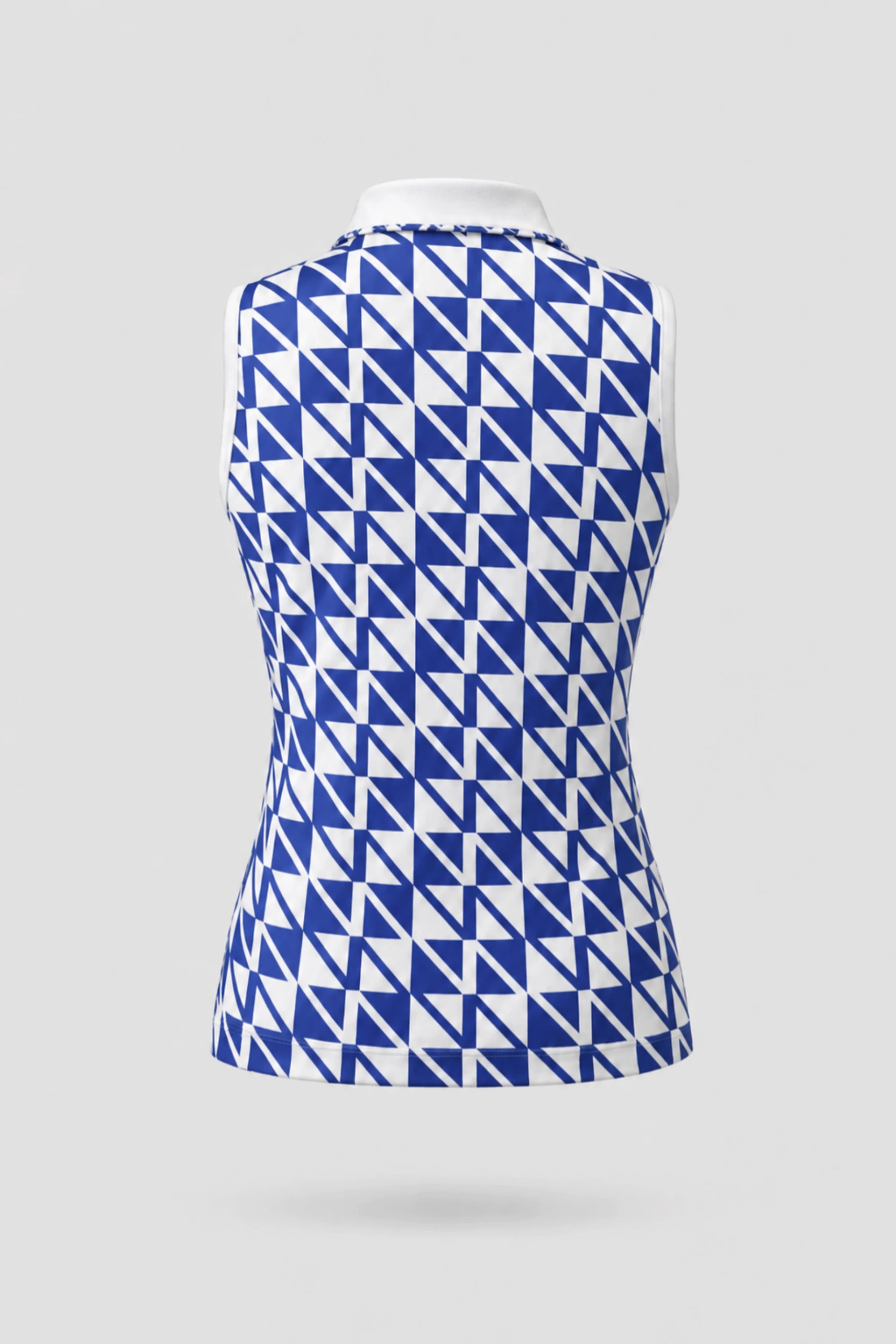 The Sleeveless Zip Neck Golf Polo - Signature Blue