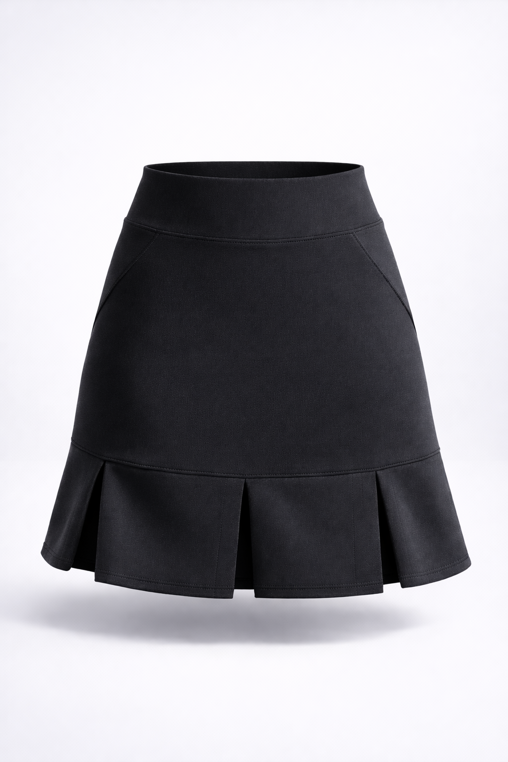 Women’s Pleated Hem Pocket UPF 50+ Skort 19" - Black