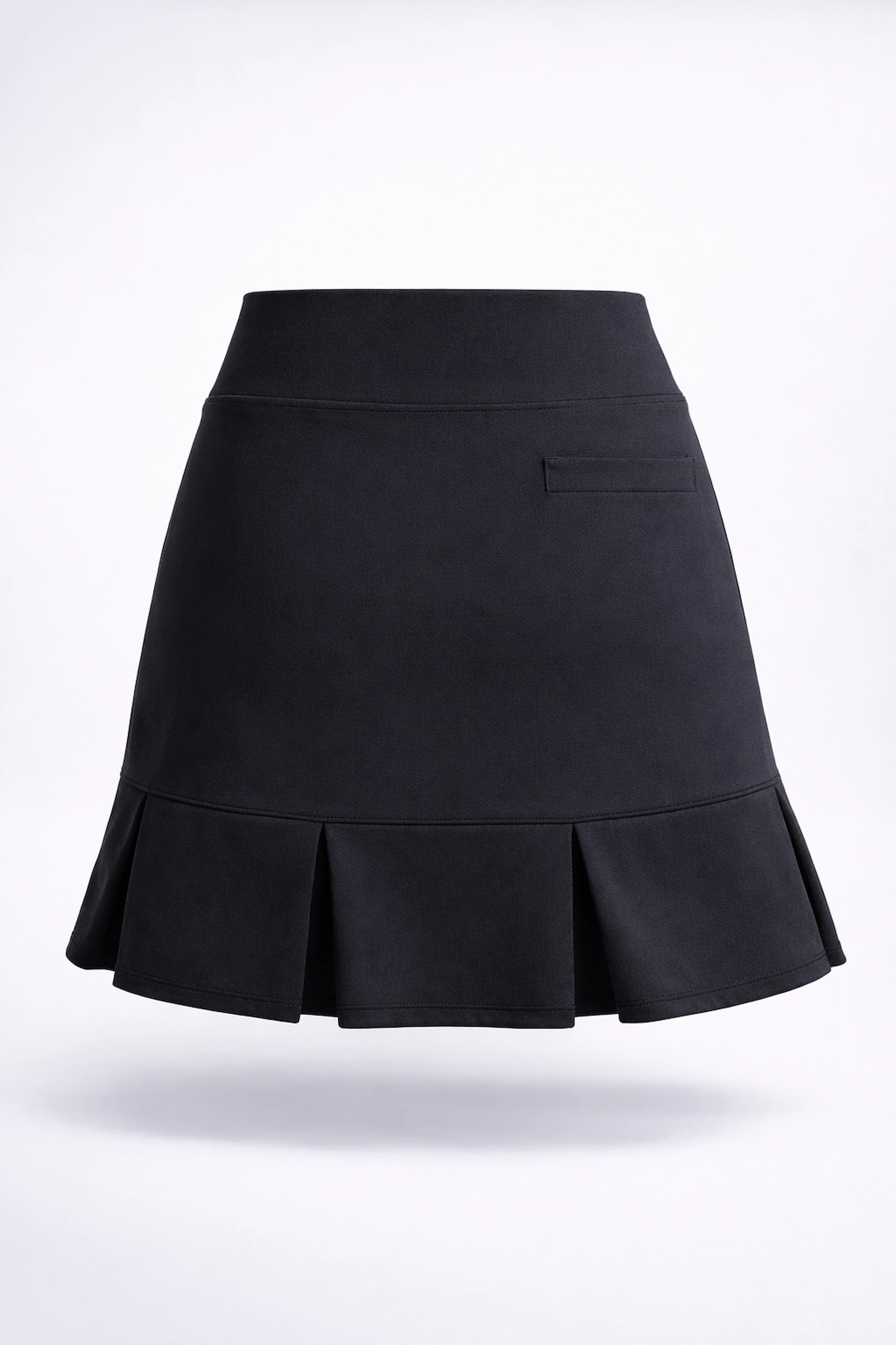 Women’s Pleated Hem Pocket UPF 50+ Skort 19" - Black