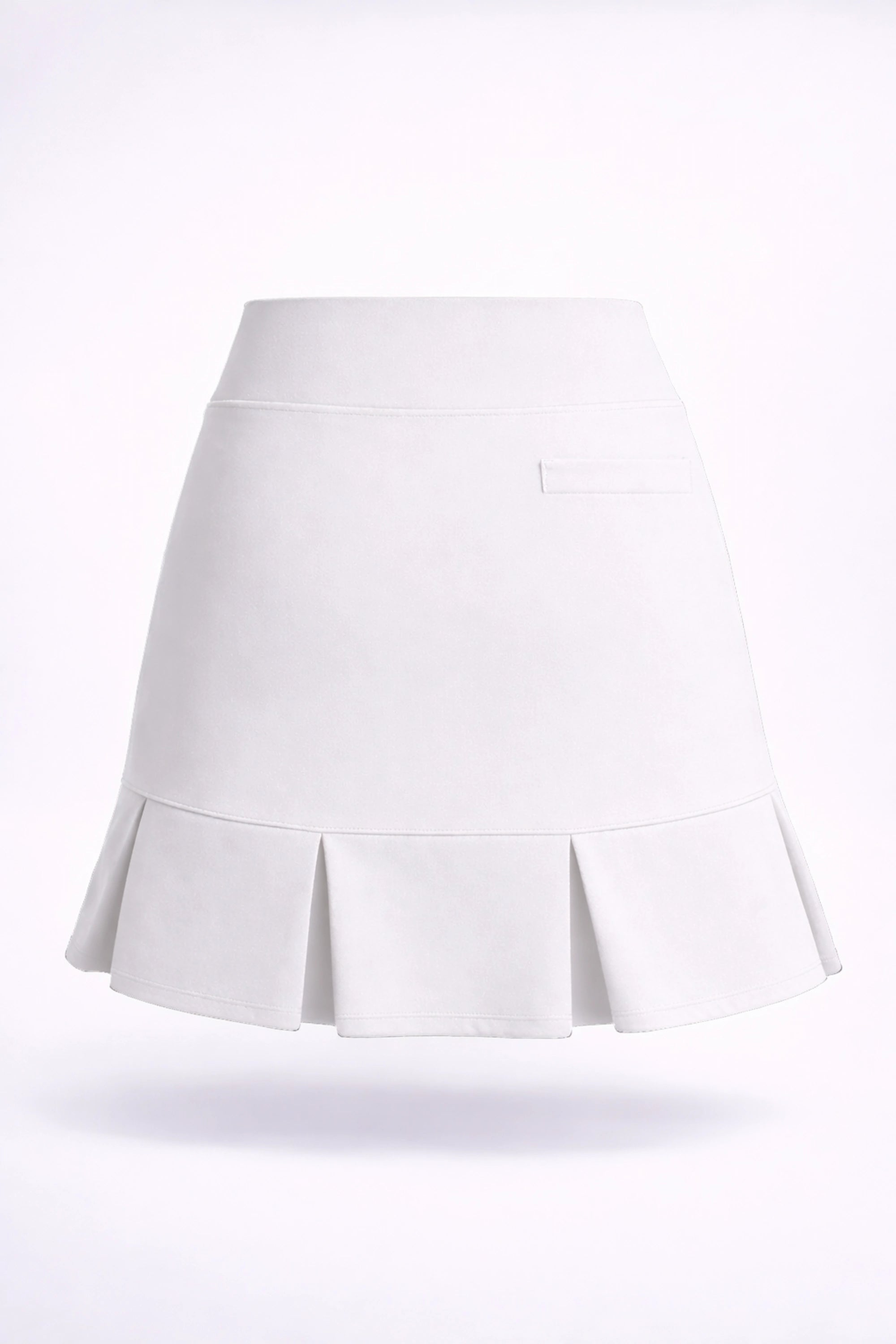 Women’s Pleated Hem Pocket UPF 50+ Skort 19" - White