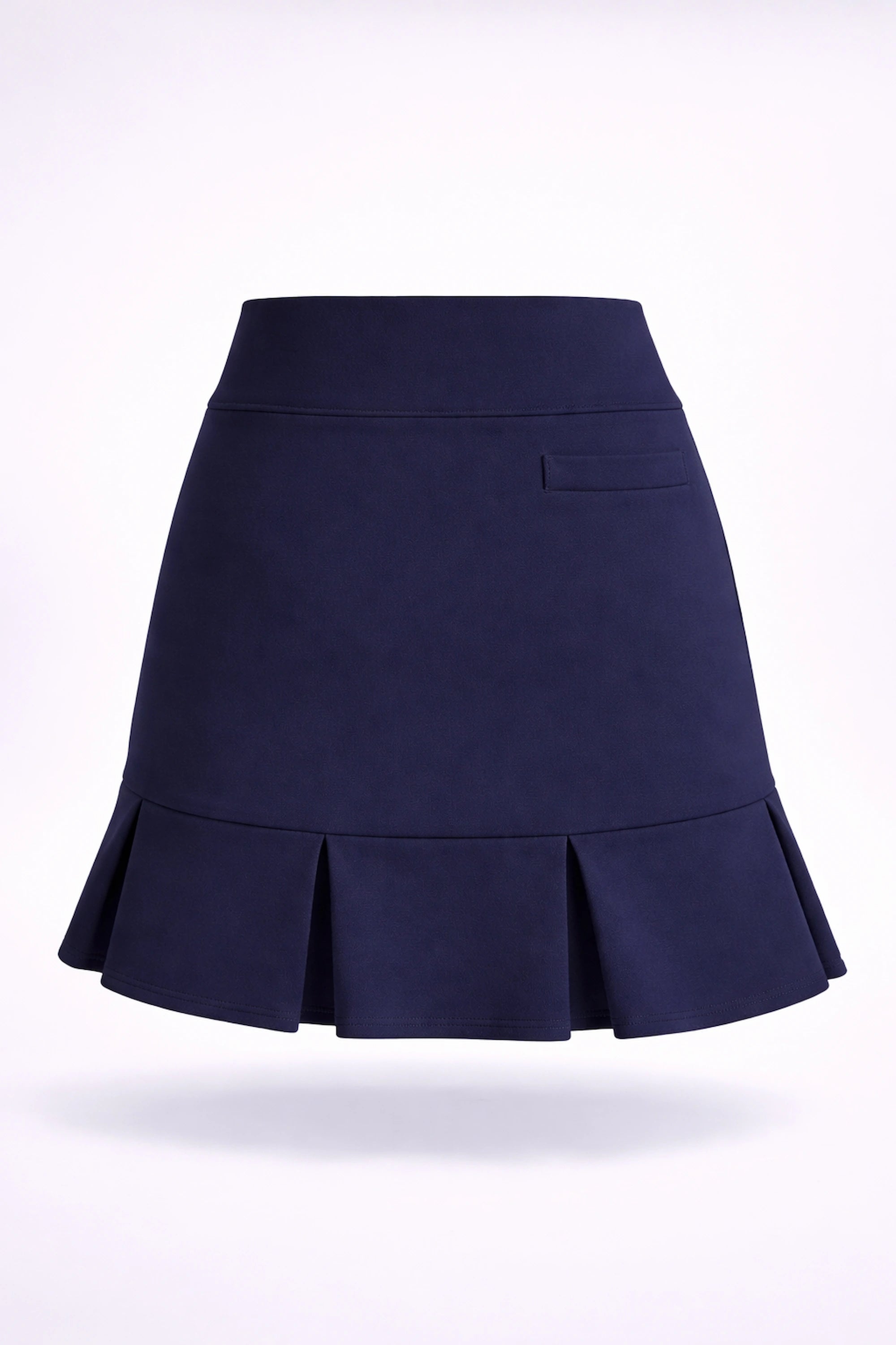 Women’s Pleated Hem Pocket UPF 50+ Skort 19" - Midnight Navy