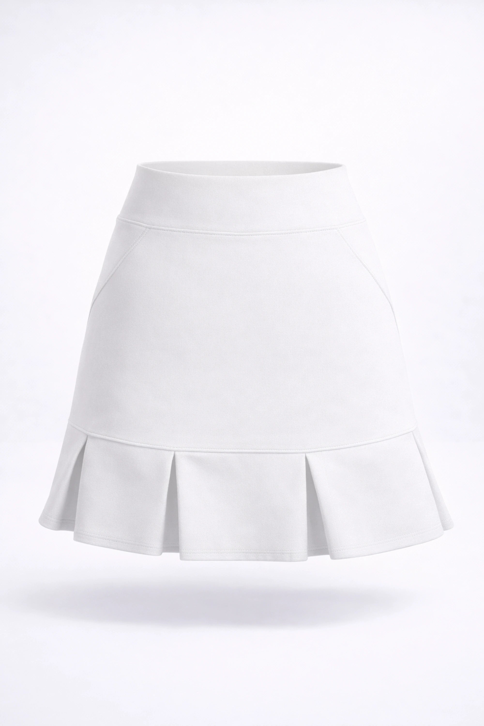 Women’s Pleated Hem Pocket UPF 50+ Skort 19" - White